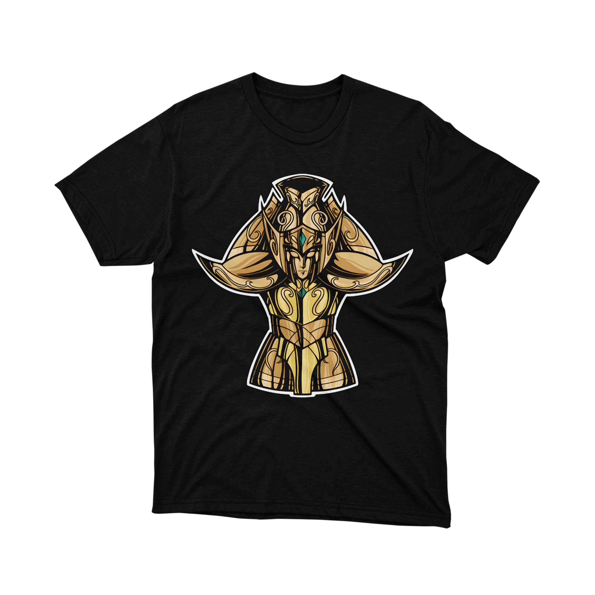 Gold Pisces Saint Armor T Shirt Anime Graphic Tee Unisex Japanese Manga Shirt for Fans Retro Gift for Men and Women