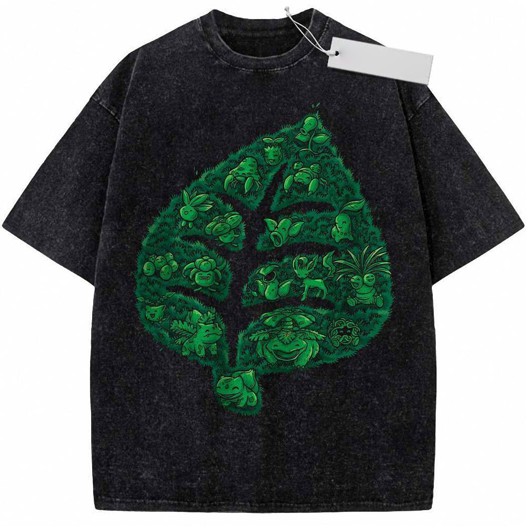 Grass Type Shirt, Pokemon shirt, Anime Shirt, Vintage T Shirt 5