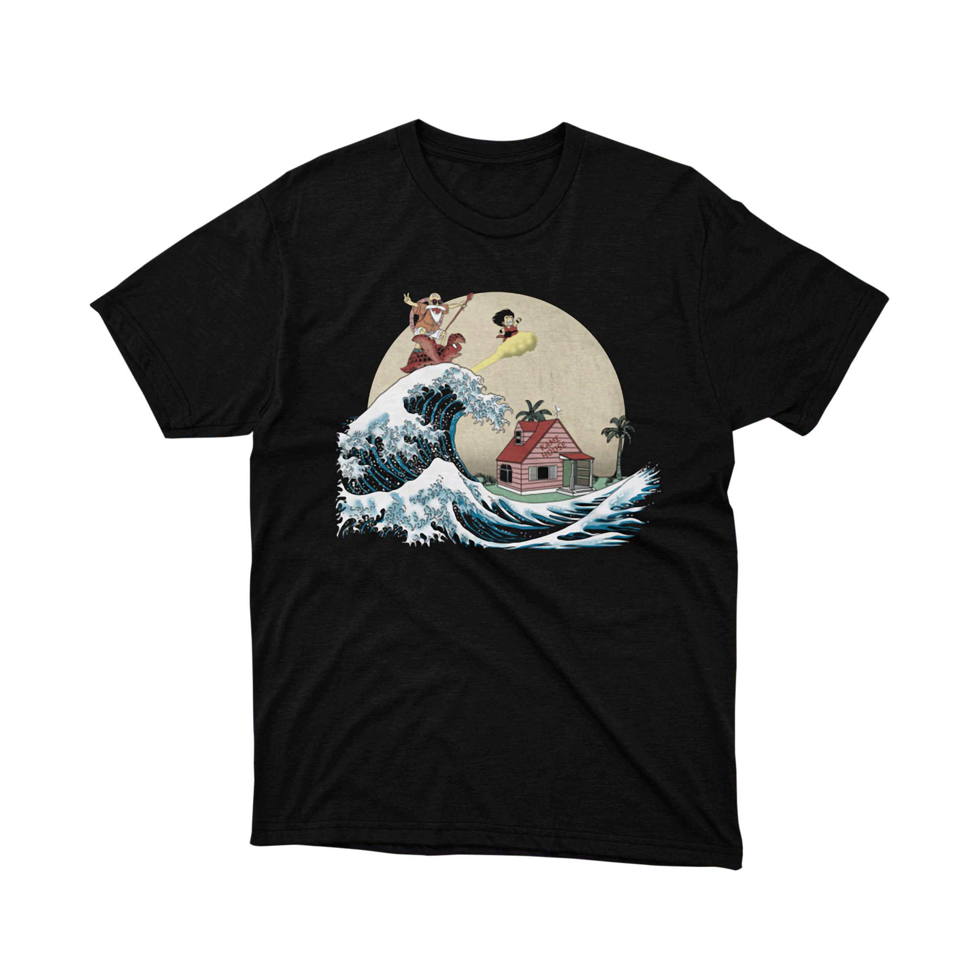 Great Wave Anime Tee Unisex Graphic Shirt Dragon Ball Inspired Japanese Art Style Gift for Manga Fans