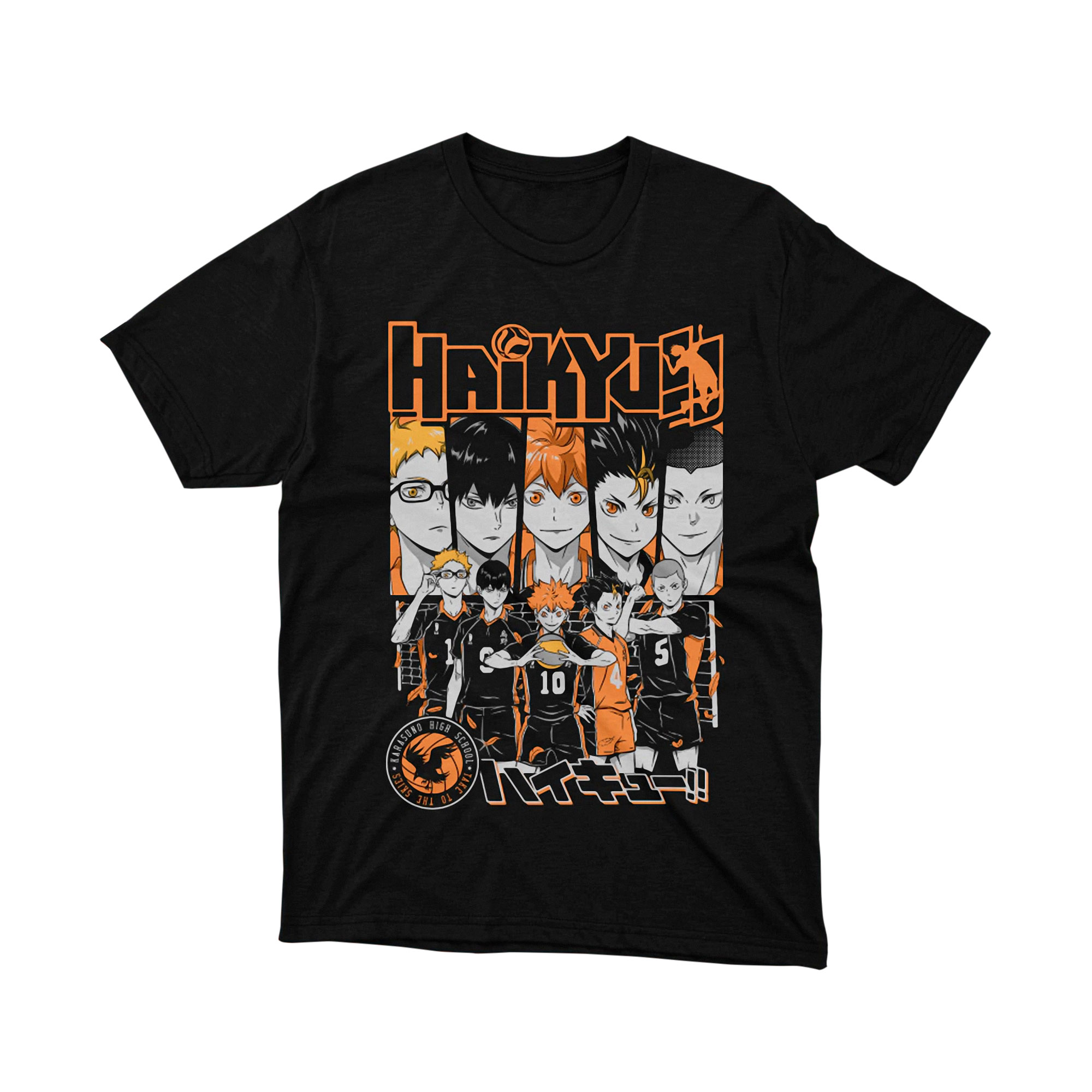 Haikyu Karasuno High Team Members Graphic T Shirt Anime