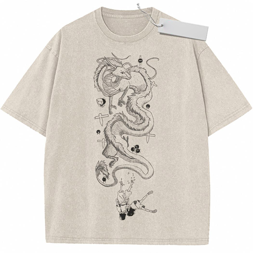 Haku vs Chihiro Shirt, Spirited Away Shirt, Studio Ghibli Shirt, Anime Shirt, Vintage T Shirt 2