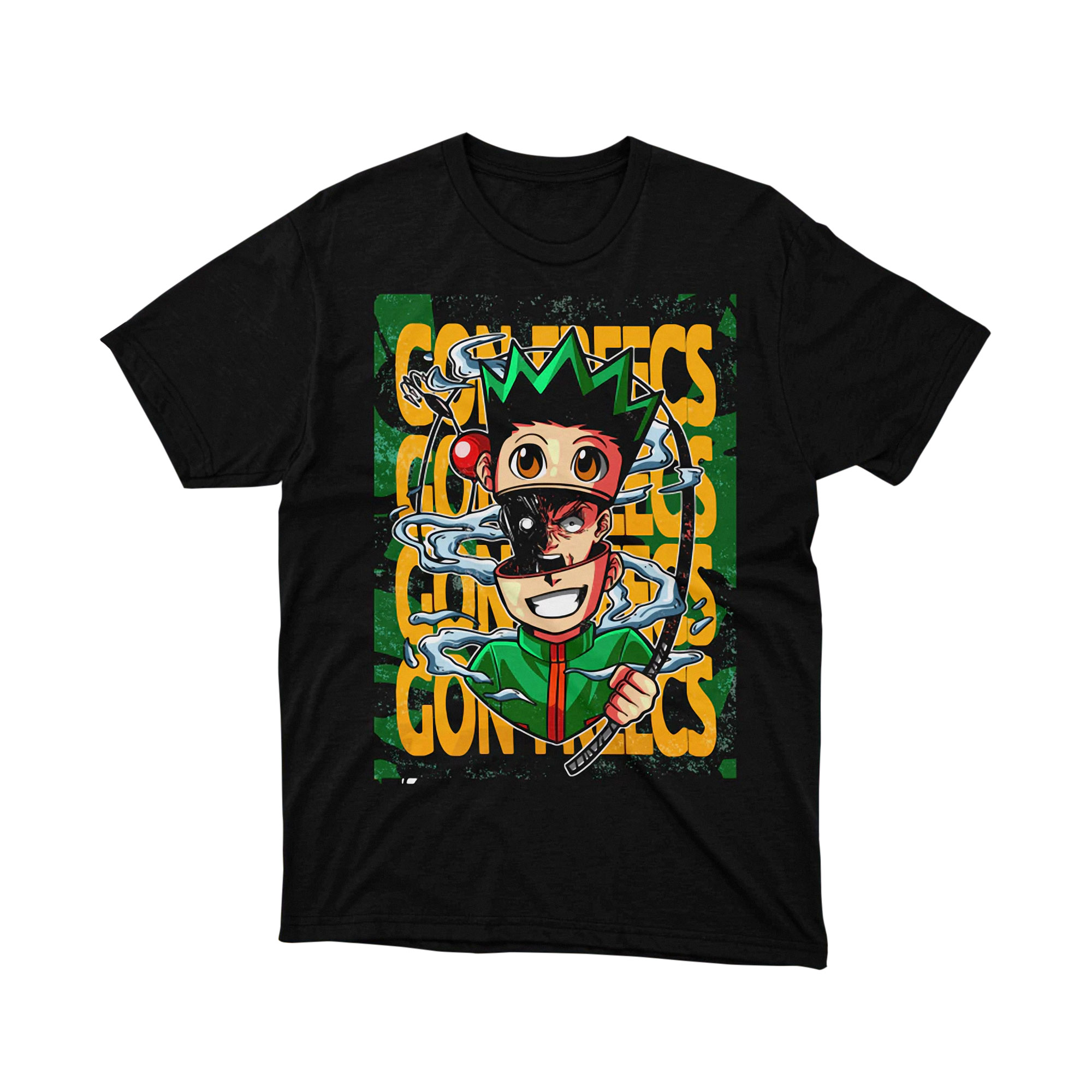 Hunter x Hunter Gon Freecss Face Split Design T Shirt Merch