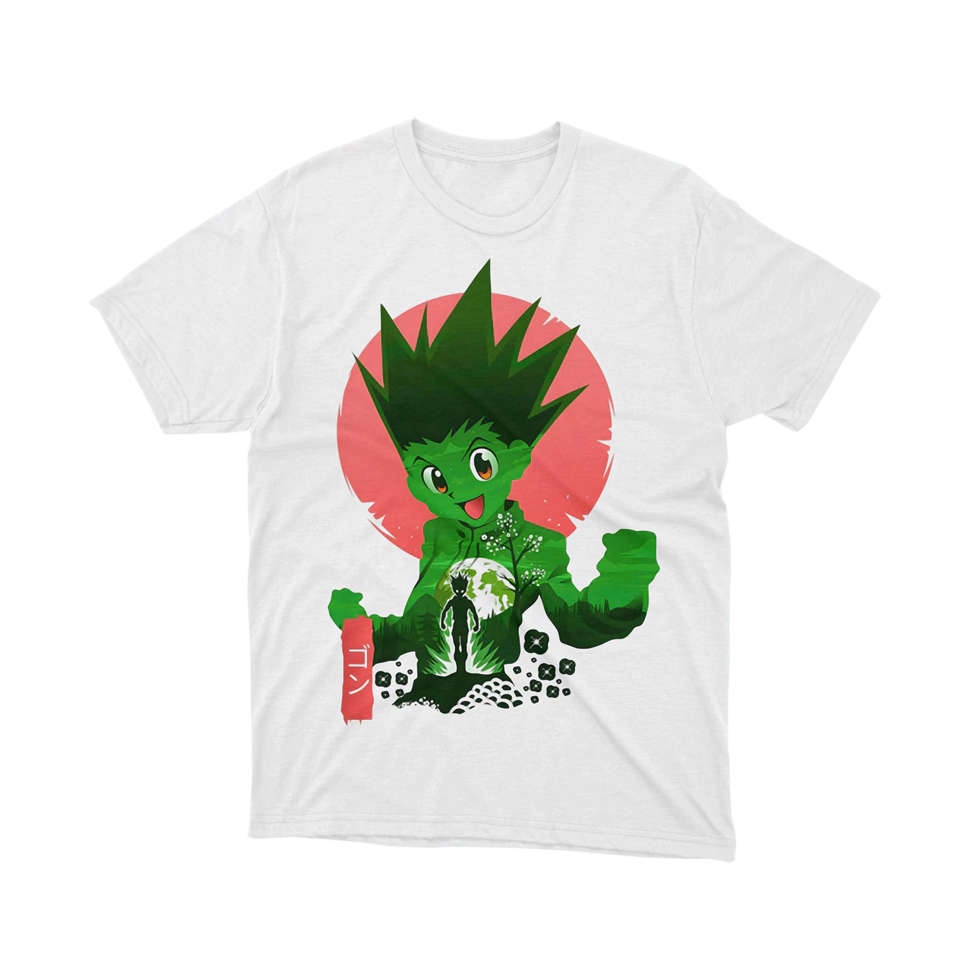 Hunter x Hunter Gon Freecss Silhouette Green Sun T Shirt