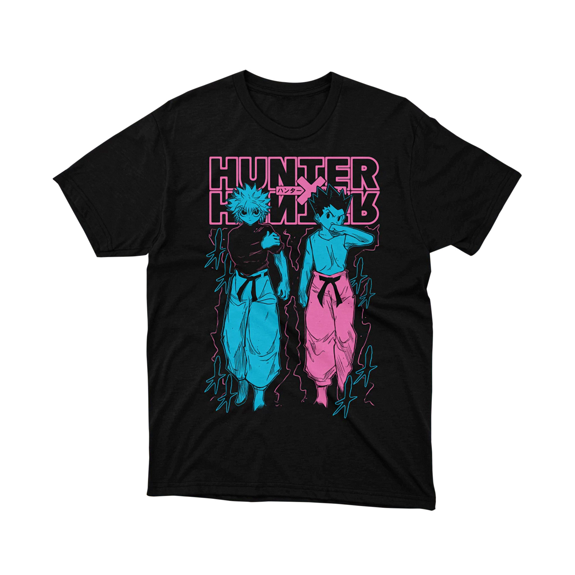 Hunter x Hunter Gon Killua Neon Style Aura Duo T ShirtHunter x Hunter Gon Killua Neon Style Aura Duo T Shirt