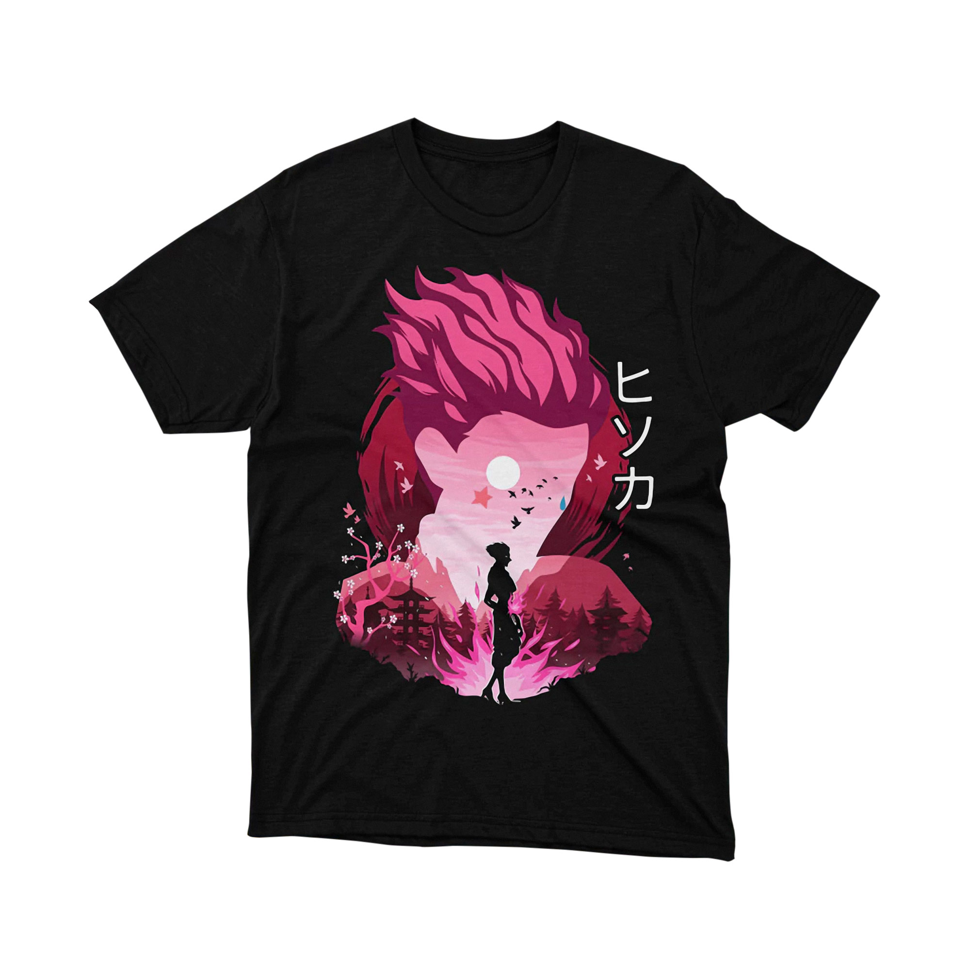 Hunter x Hunter Hisoka Morow Pink Silhouette T Shirt Anime