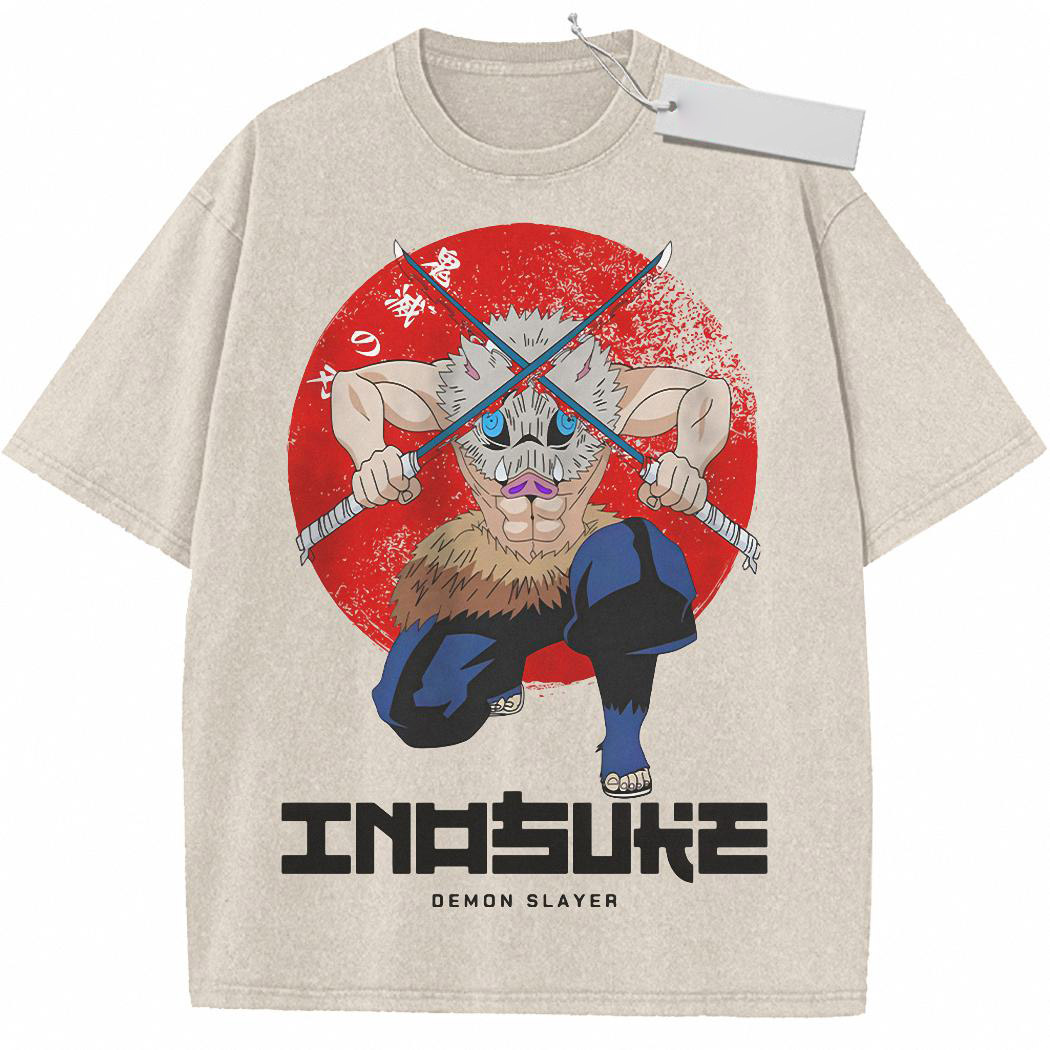Inosuke Hashibira Shirt, Demon Slayer Shirt, Anime Shirt, Vintage Tee 1