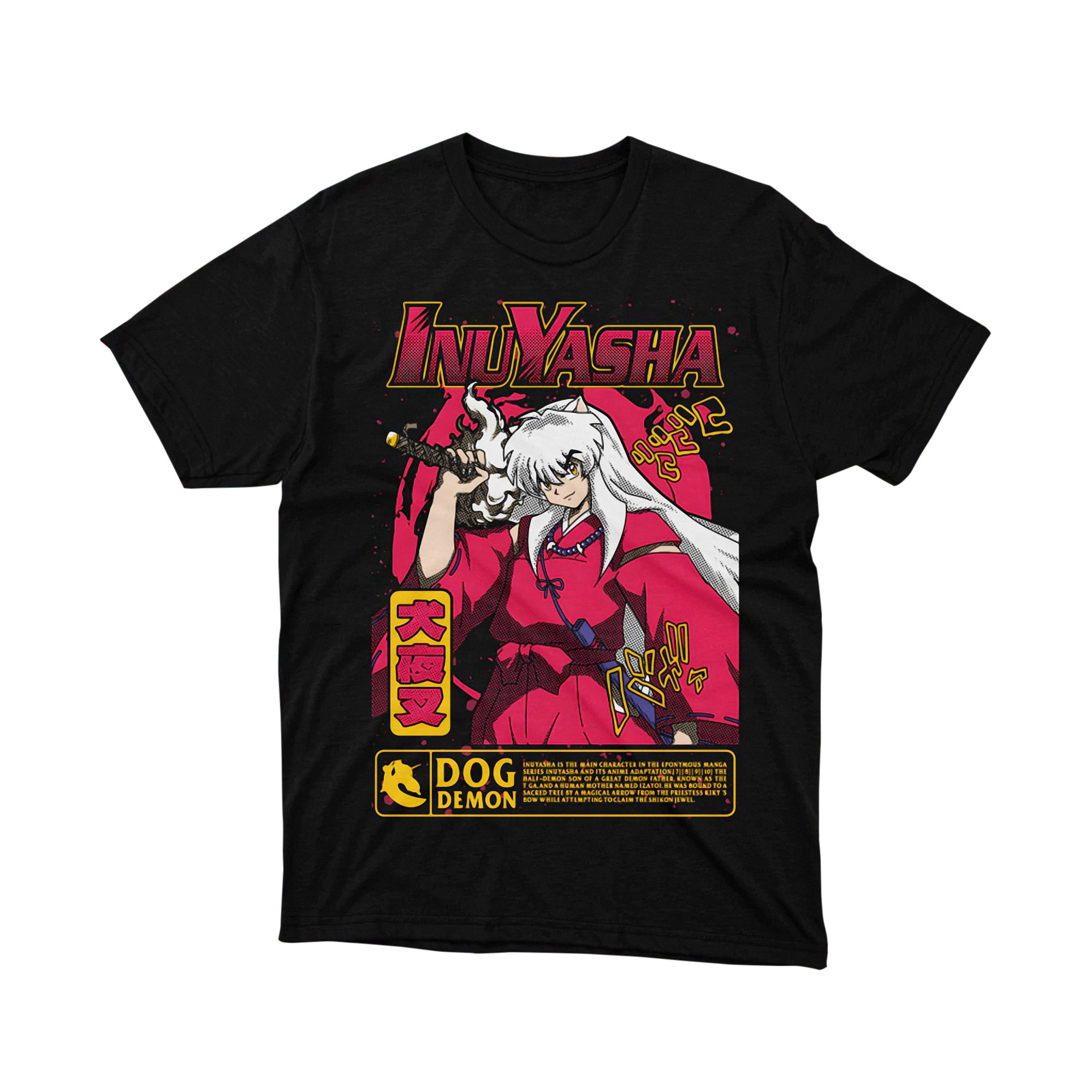Inuyasha Sword Demon Dog Anime Graphic T Shirt Japanese Otaku Tee