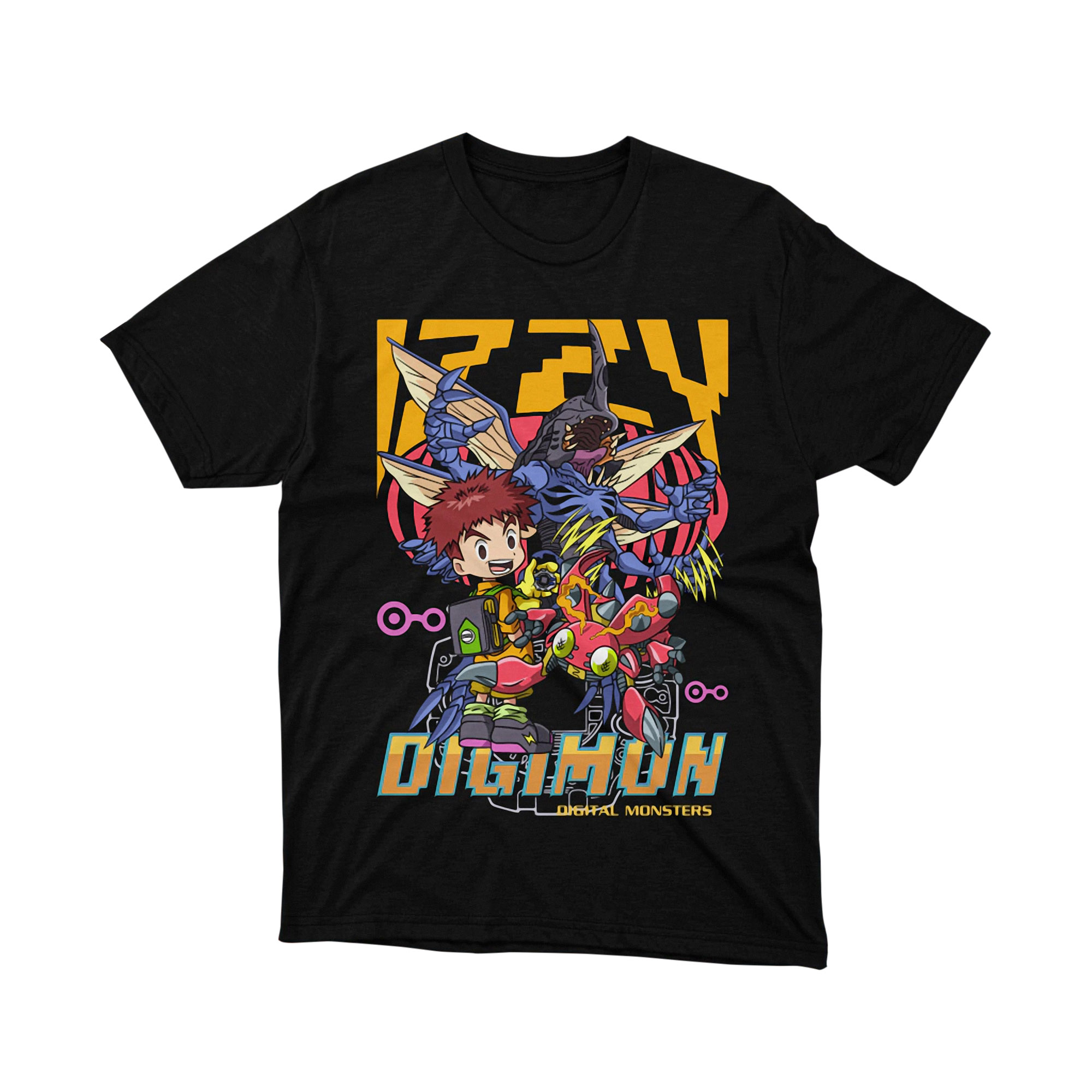 Izzy Izumi Tentomon Kabuterimon Digimon Adventure Anime T Shirt Knowledge Crest 1999