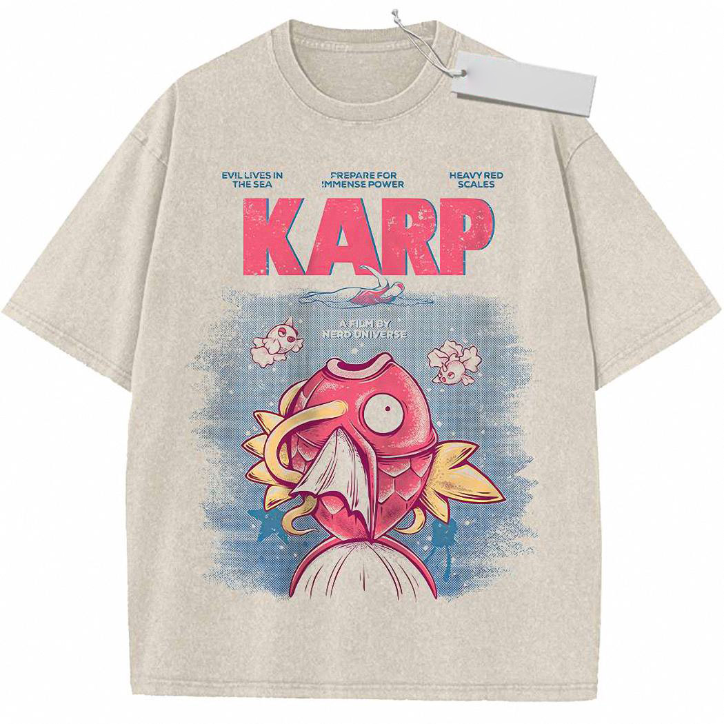 Jaws x Magikarp Shirt, Pokemon shirt, Anime Shirt, Vintage T Shirt 8