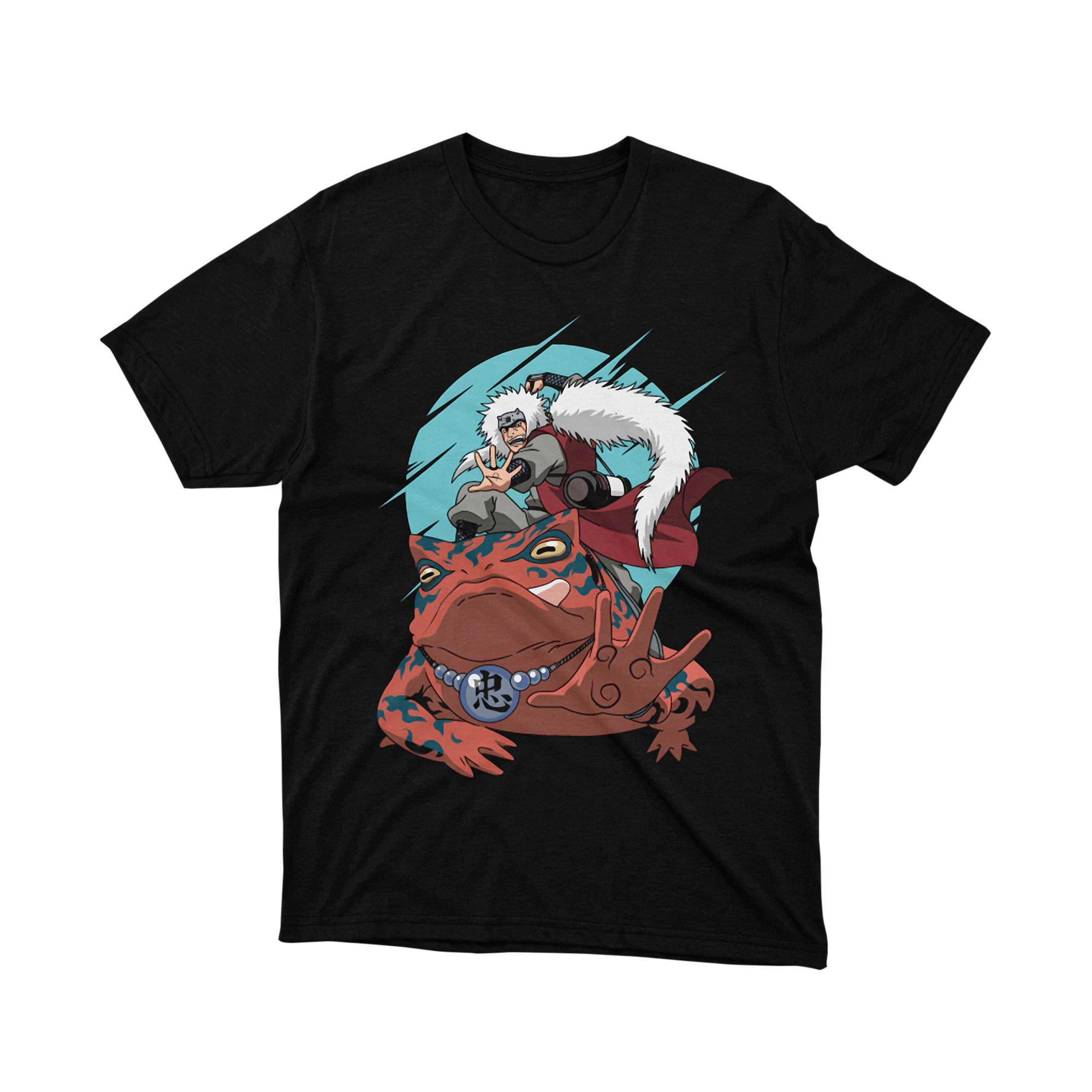 Jiraiya Riding Gamabunta Toad Naruto Summon Anime Art Graphic T Shirt