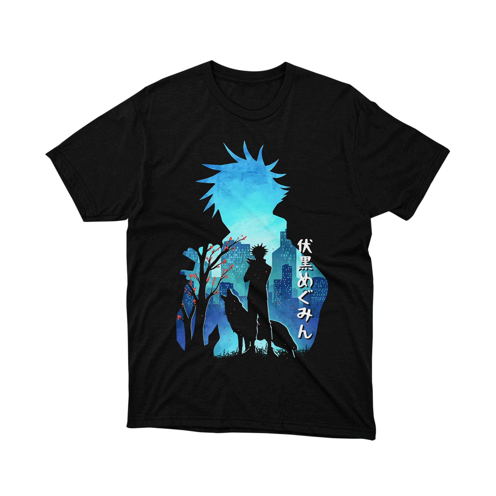 Jujutsu Kaisen Fushiguro Megumi Divine Dogs Silhouette T Shirt