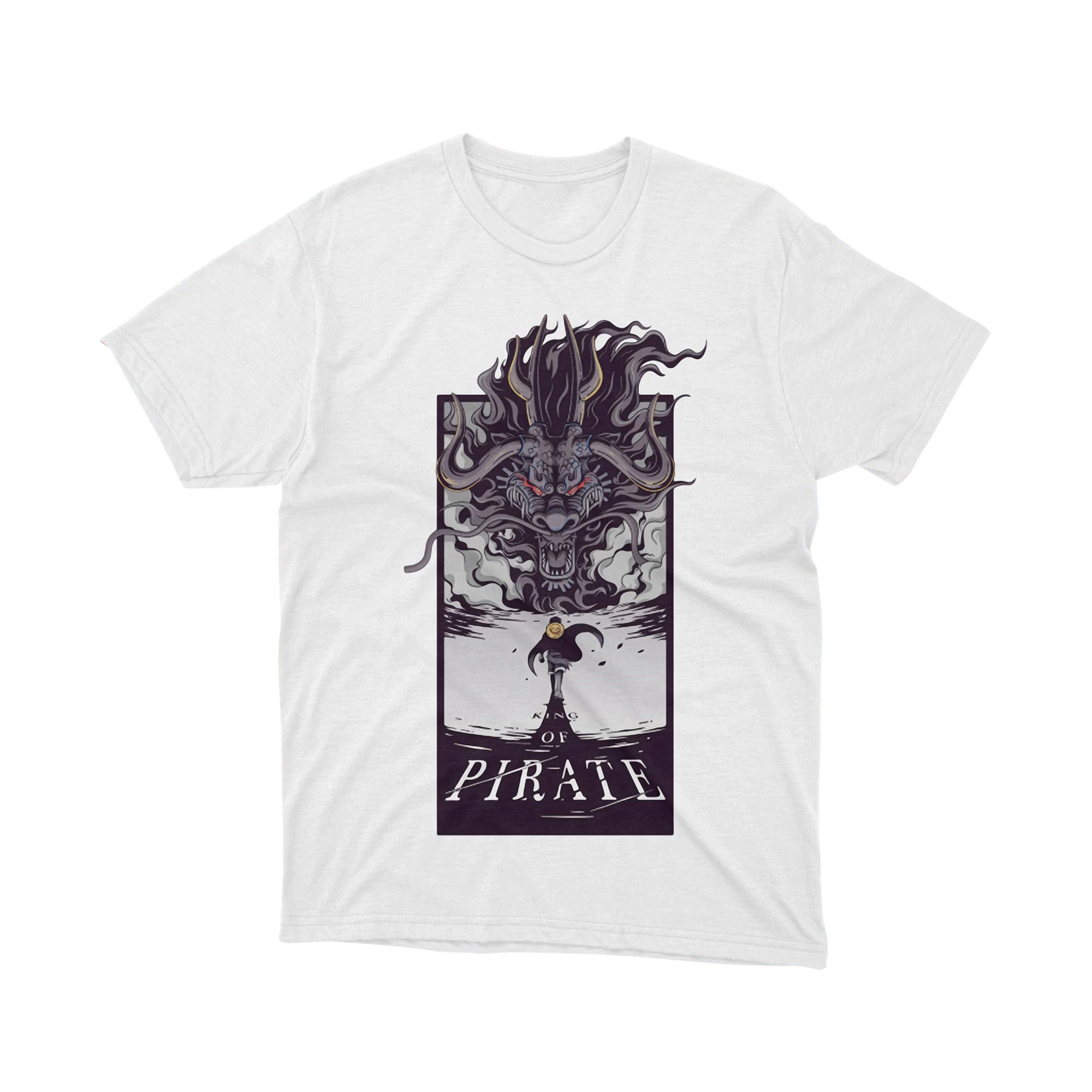 Kaido Dragon King Monochrome Pirate Epic Panel One Piece T Shirt