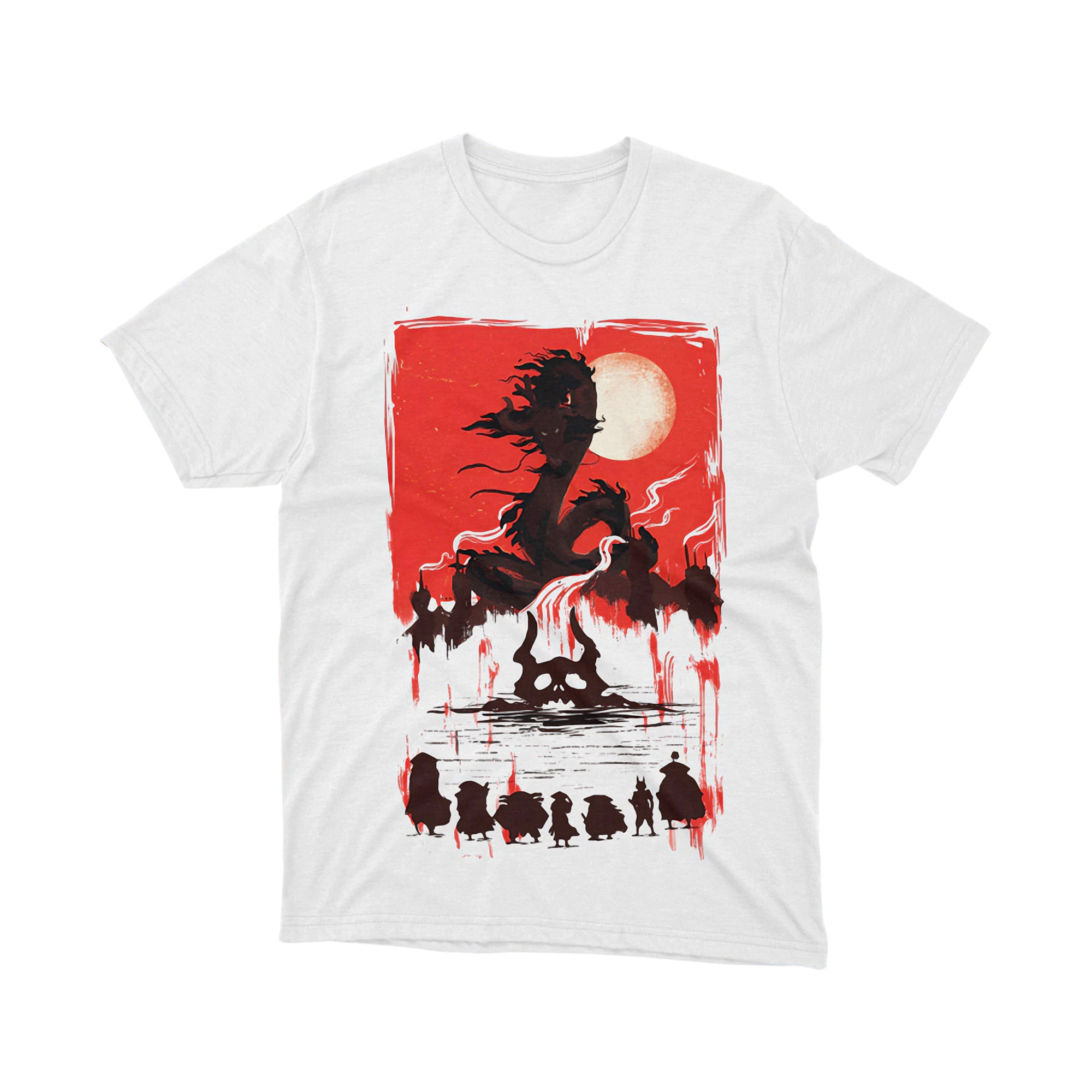 Kaido Dragon Red Moon Nine Shadows One Piece Epic Samurai T Shirt