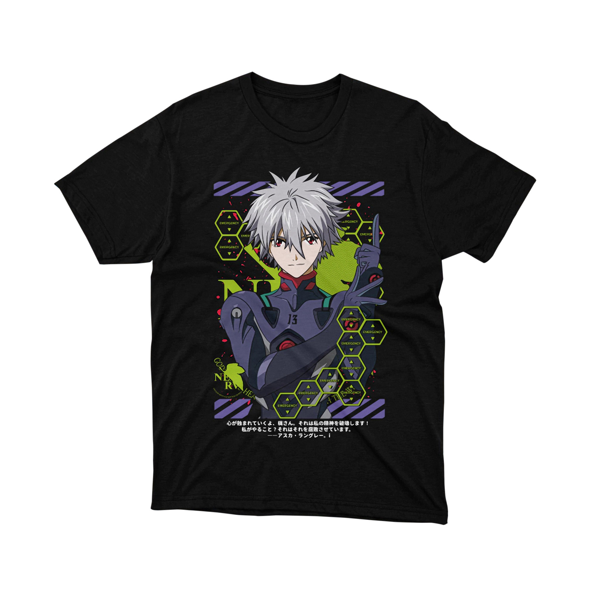 Kaworu Nagisa Evangelion Anime Science Style T Shirt Unisex Otaku Tee