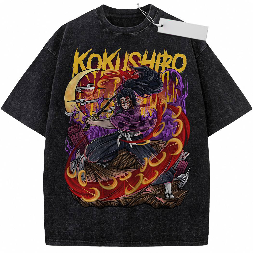 Kokushibo Shirt, Demon Slayer Shirt, Anime Shirt, Vintage T Shirt 4