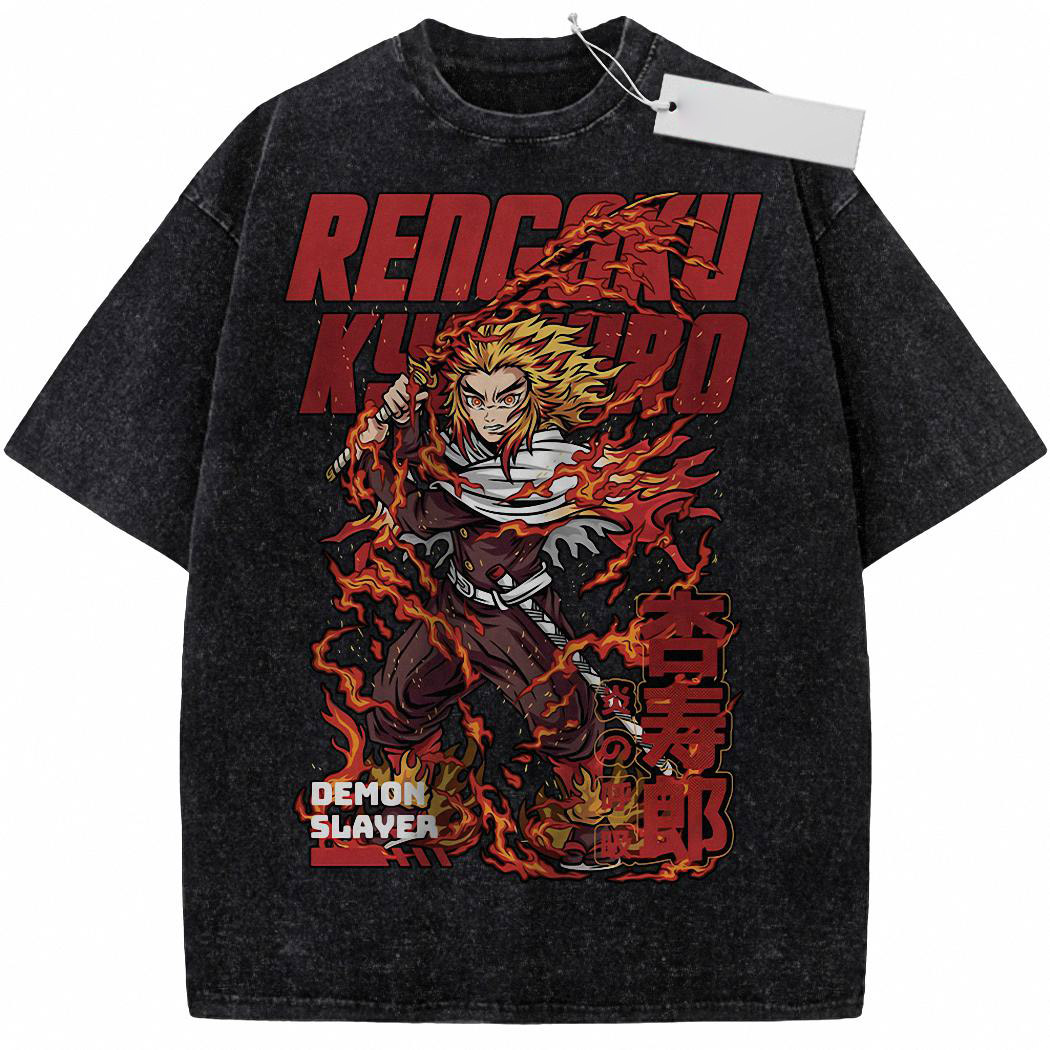 Kyojuro Rengoku Shirt, Demon Slayer Shirt, Anime Shirt, Vintage Tee 9
