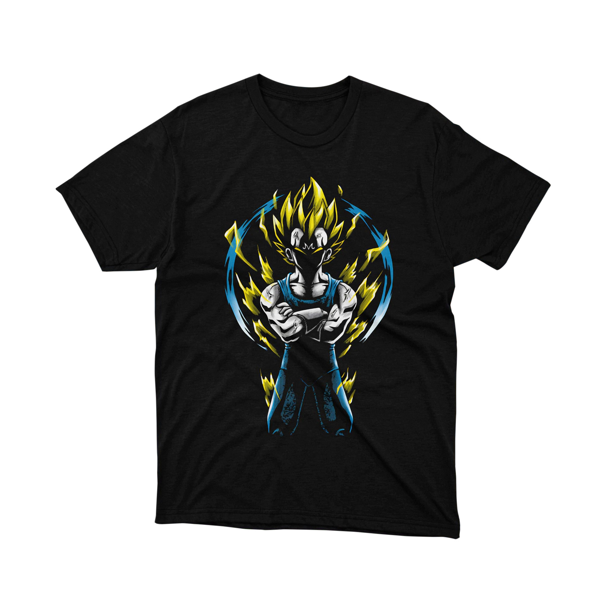 Majin Power Aura Shirt Super Anime Fighter Graphic Tee Electric Energy Design Shirt for Men and Women