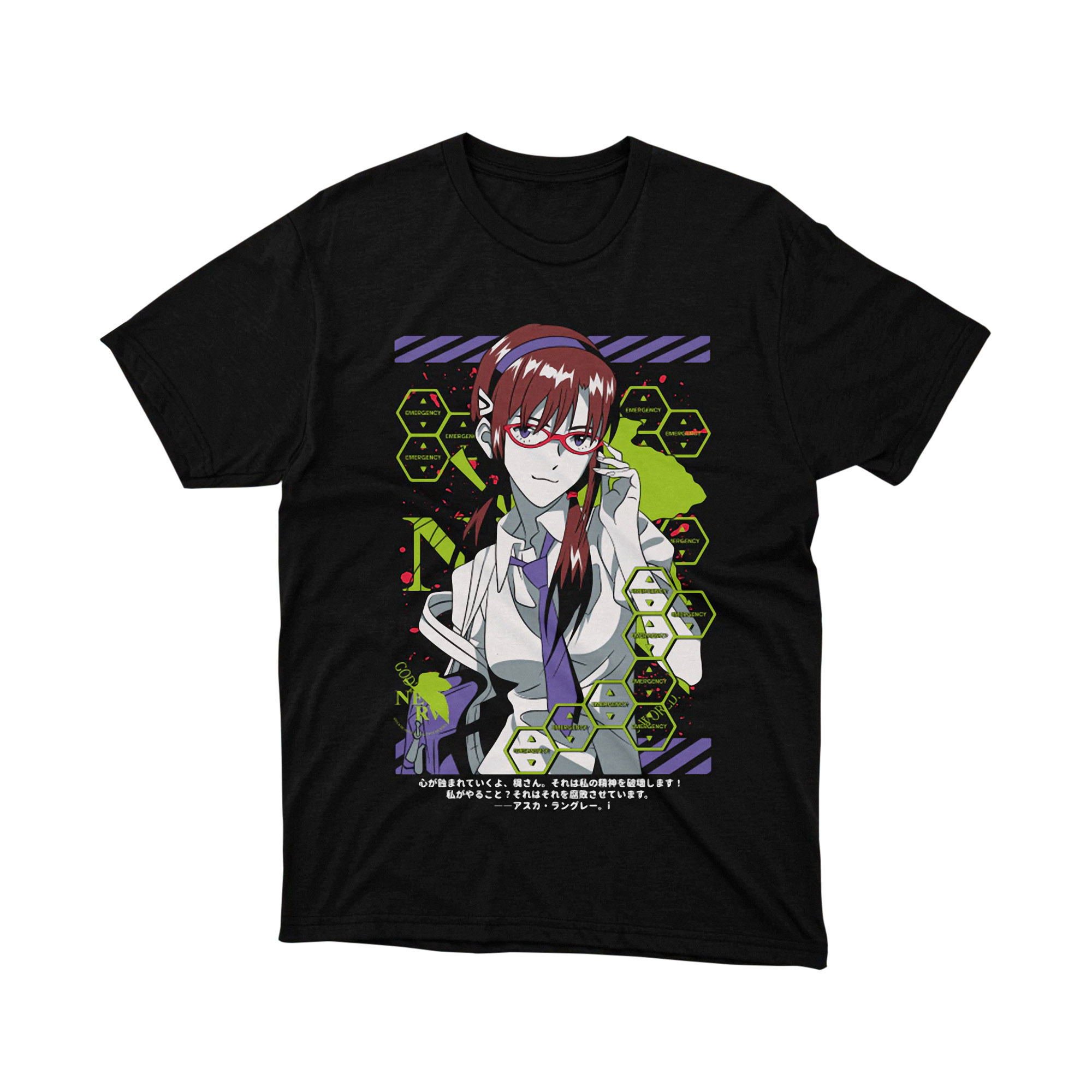 Mari Makinami Illustrious Evangelion Anime Graphic T Shirt Otaku Streetwear
