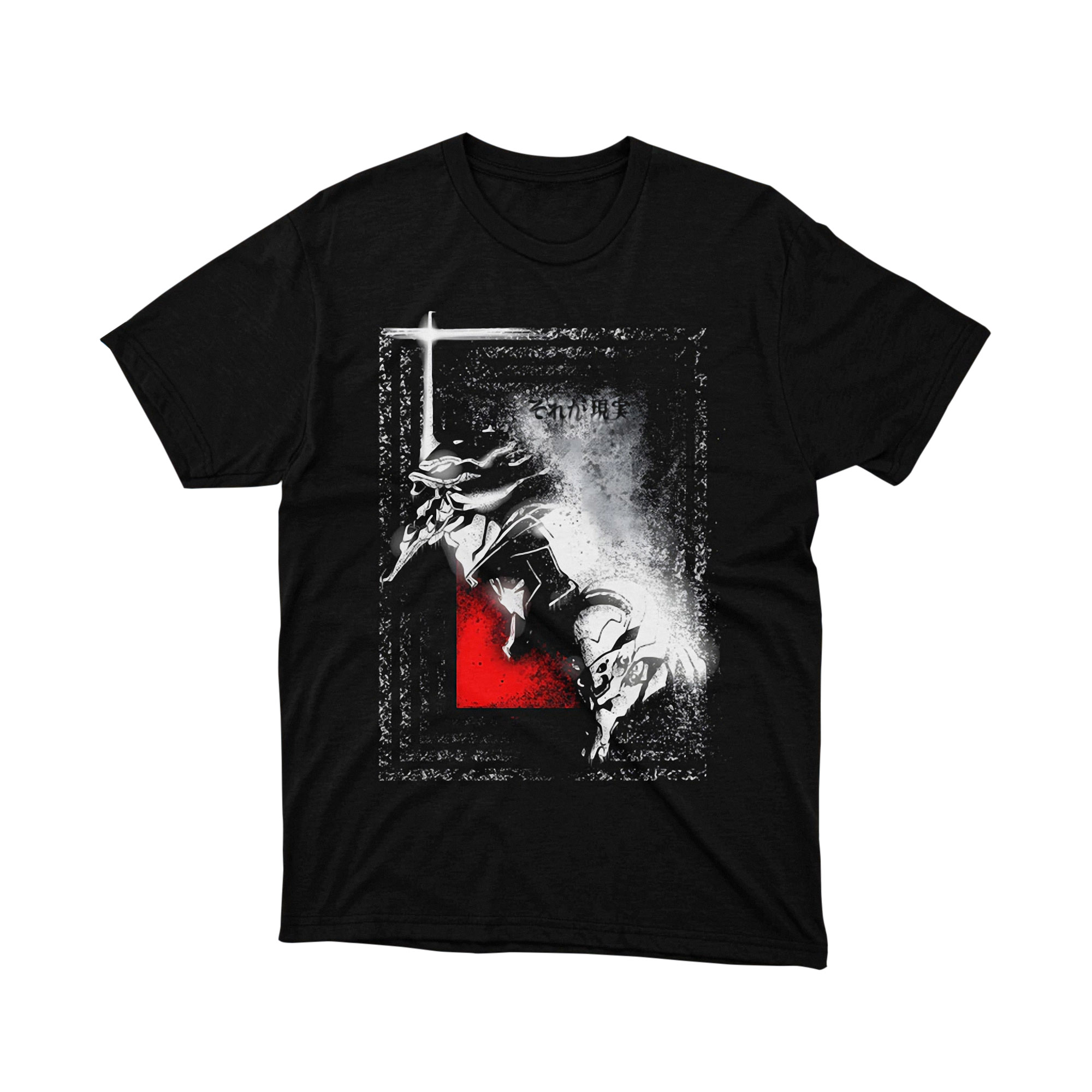 Mecha Warrior Cross Light Shirt Anime Robot Graphic Tee Japanese Poster Design Shirt for Men and Women