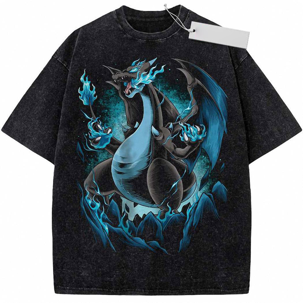 Mega Charizard X Shirt, Pokemon shirt, Anime Shirt, Vintage T Shirt 4