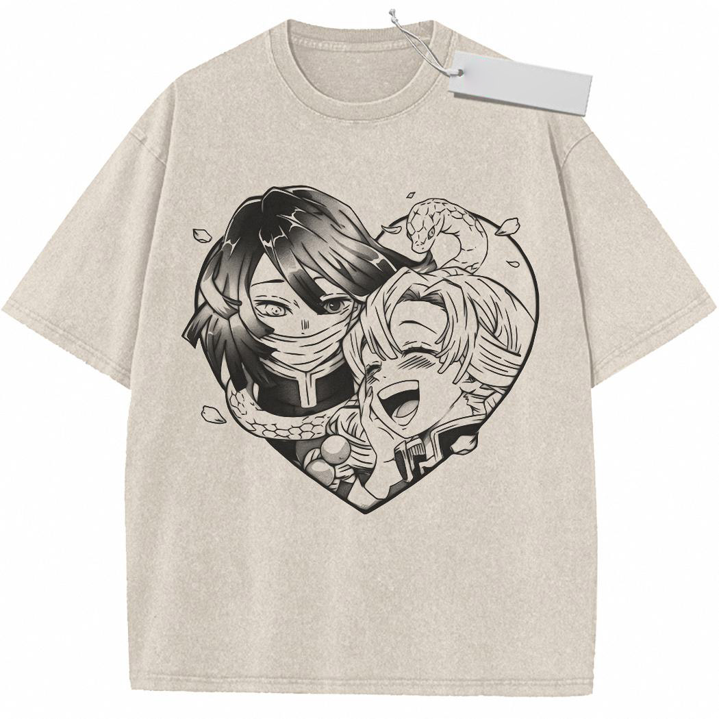 Mitsuri Kanroji Shirt, Obanai Iguro Shirt, Demon Slayer Shirt, Anime Shirt, Vintage T Shirt 9
