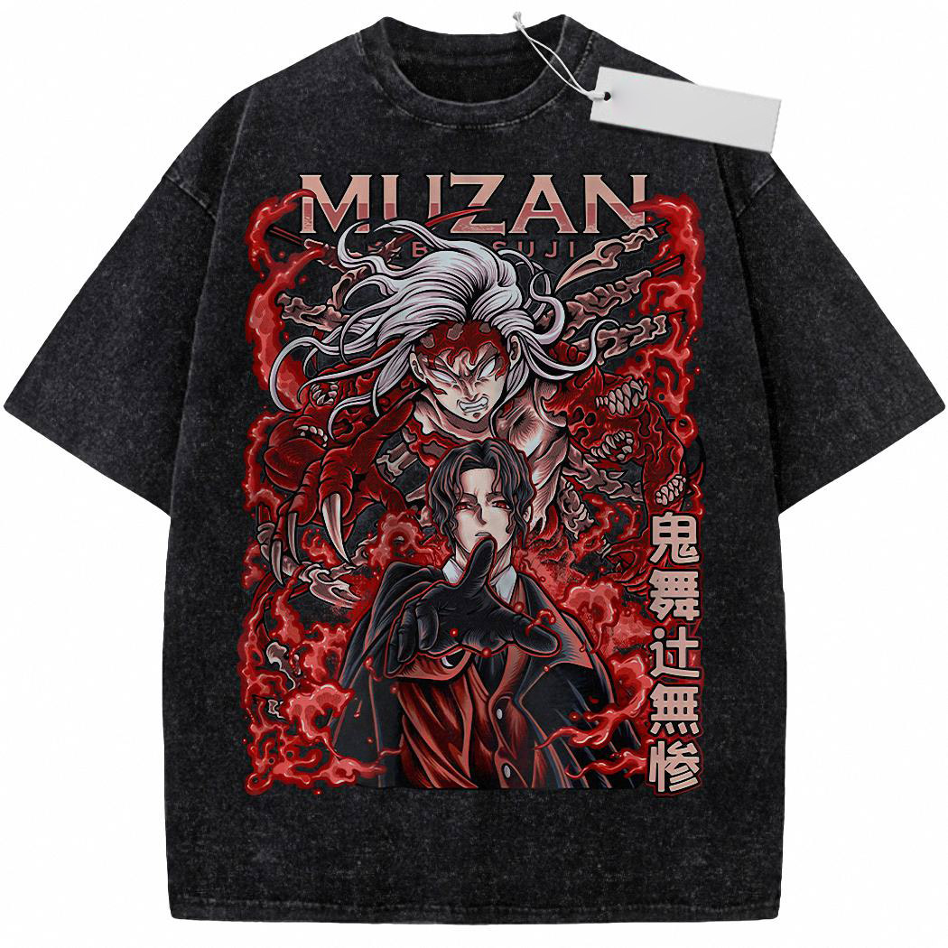 Muzan Kibutsuji Shirt, Demon Slayer Shirt, Anime Shirt, Vintage T Shirt 3