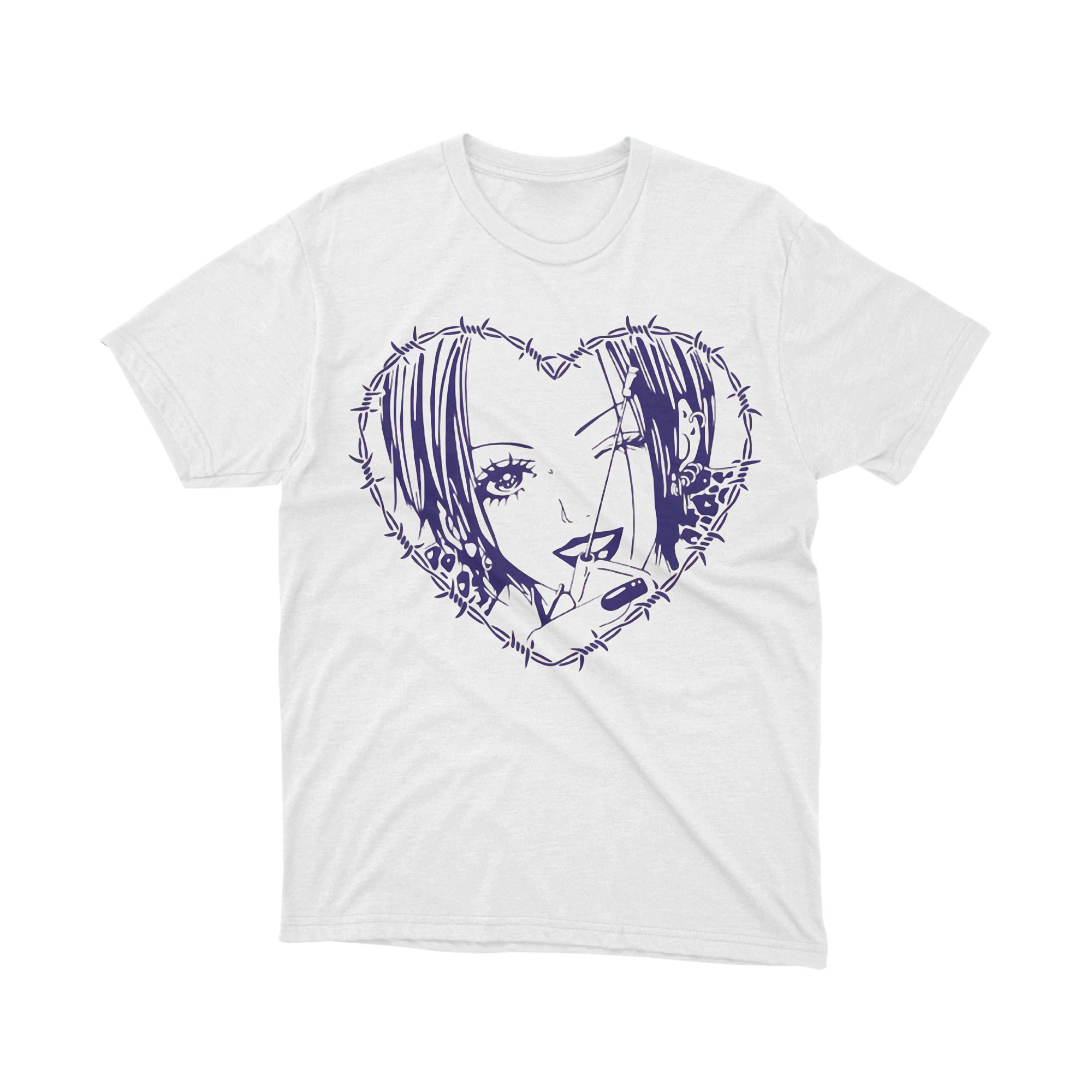 Nana Osaki Heart Barbed Wire Face Anime T Shirt