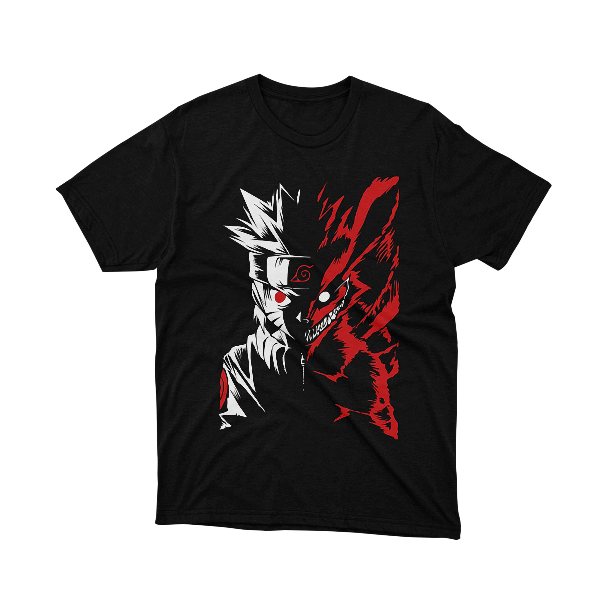 Naruto Hatake Kakashi Kurama Nine Tails Split T Shirt