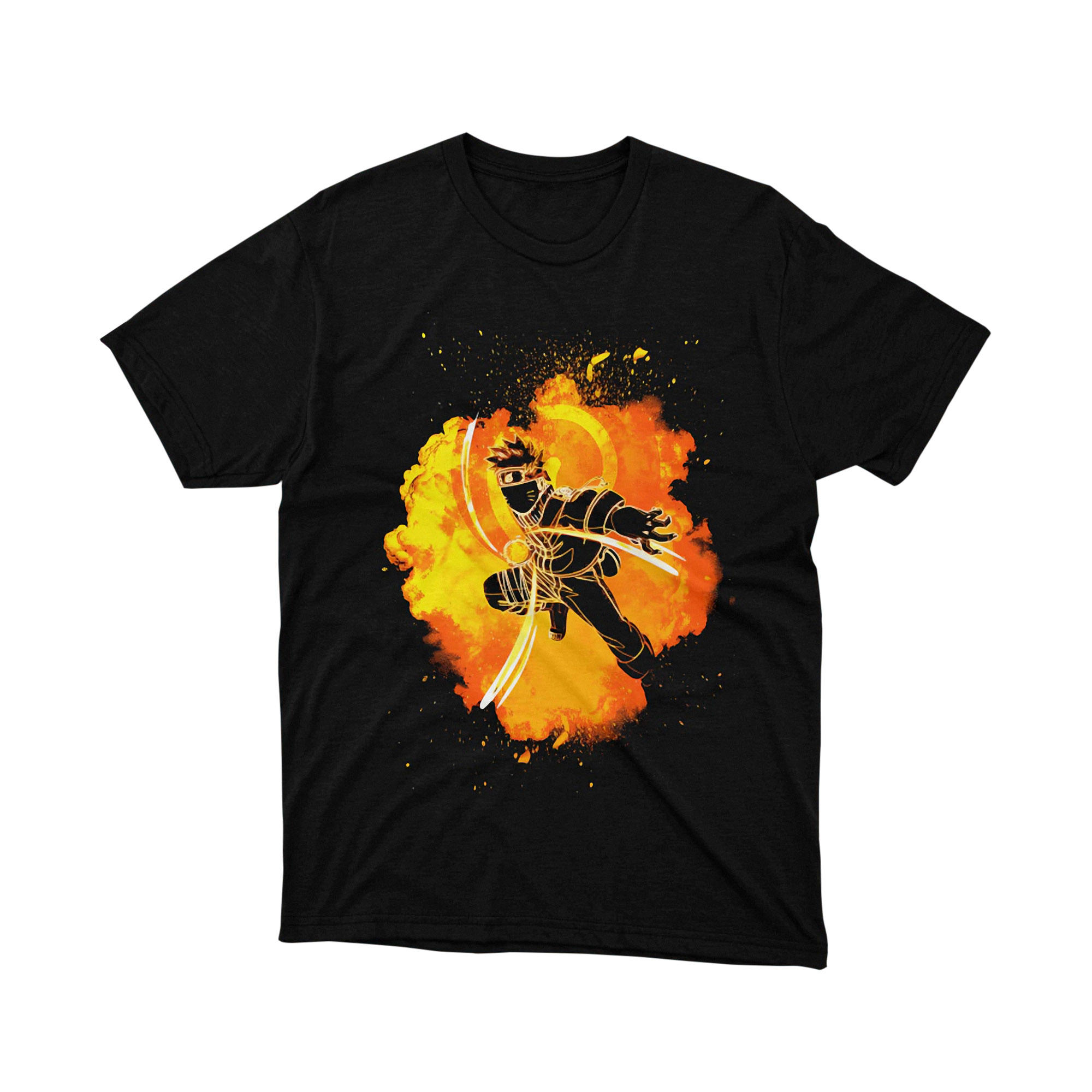 Naruto Sage Mode Kurama Orange Explosion Anime Power Graphic T Shirt