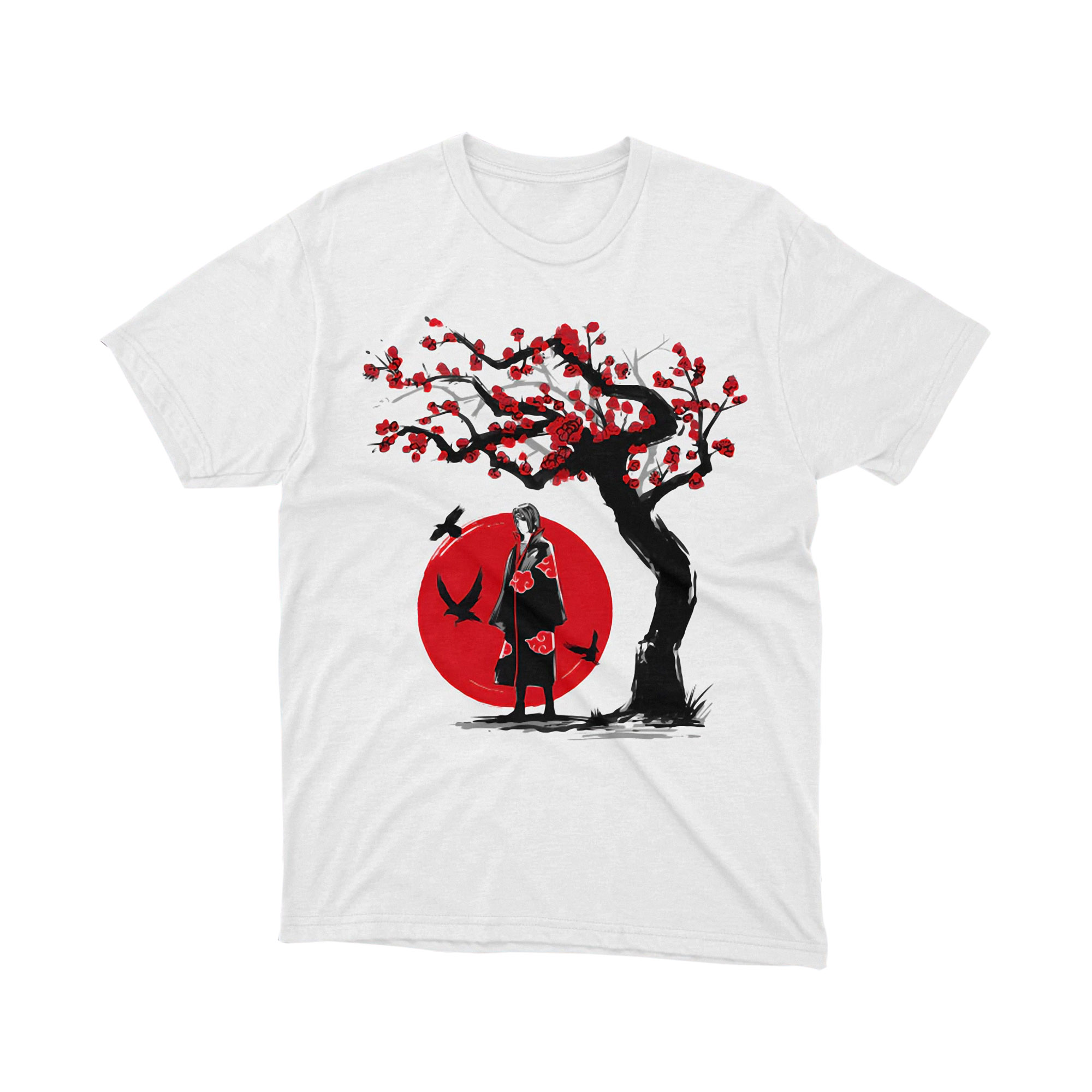 Naruto Uchiha Itachi Akatsuki Cherry Blossom T Shirt