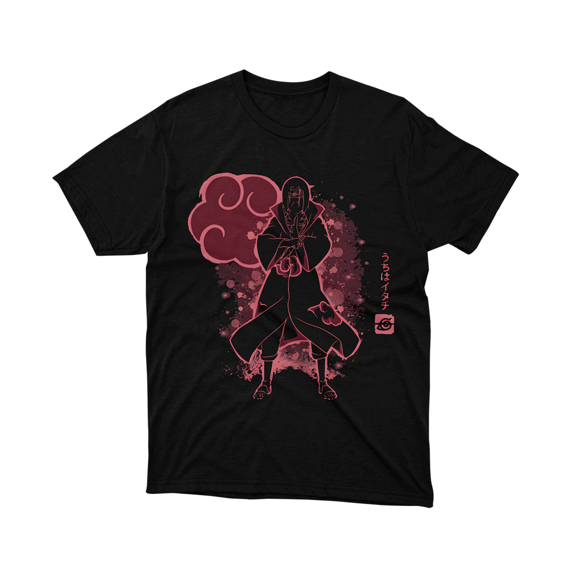 Naruto Uchiha Itachi Akatsuki Clan Red T Shirt Silhouette