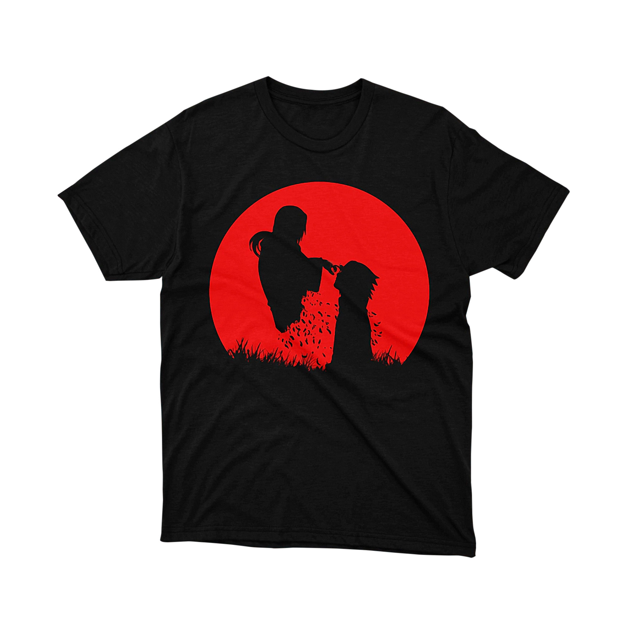 Naruto Uchiha Itachi Sasuke Brother Silhouette T Shirt