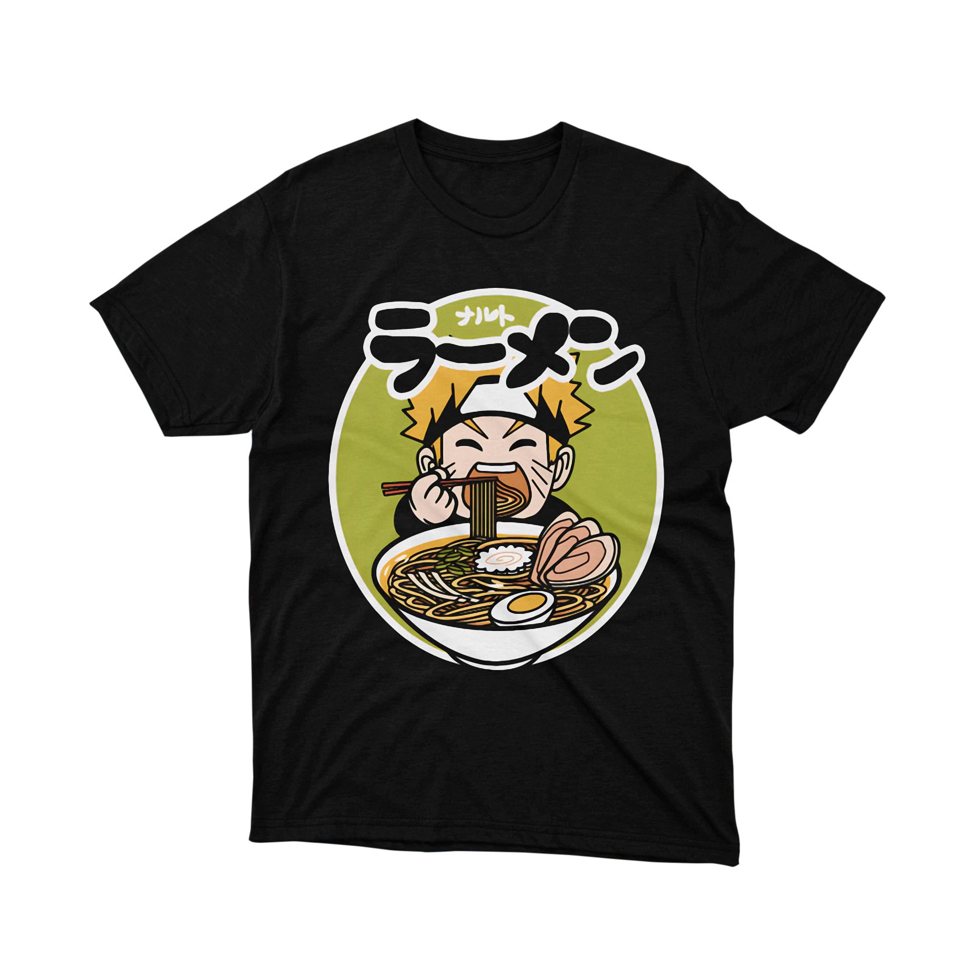 Naruto Uzumaki Ramen Eating Cute Chibi T Shirt