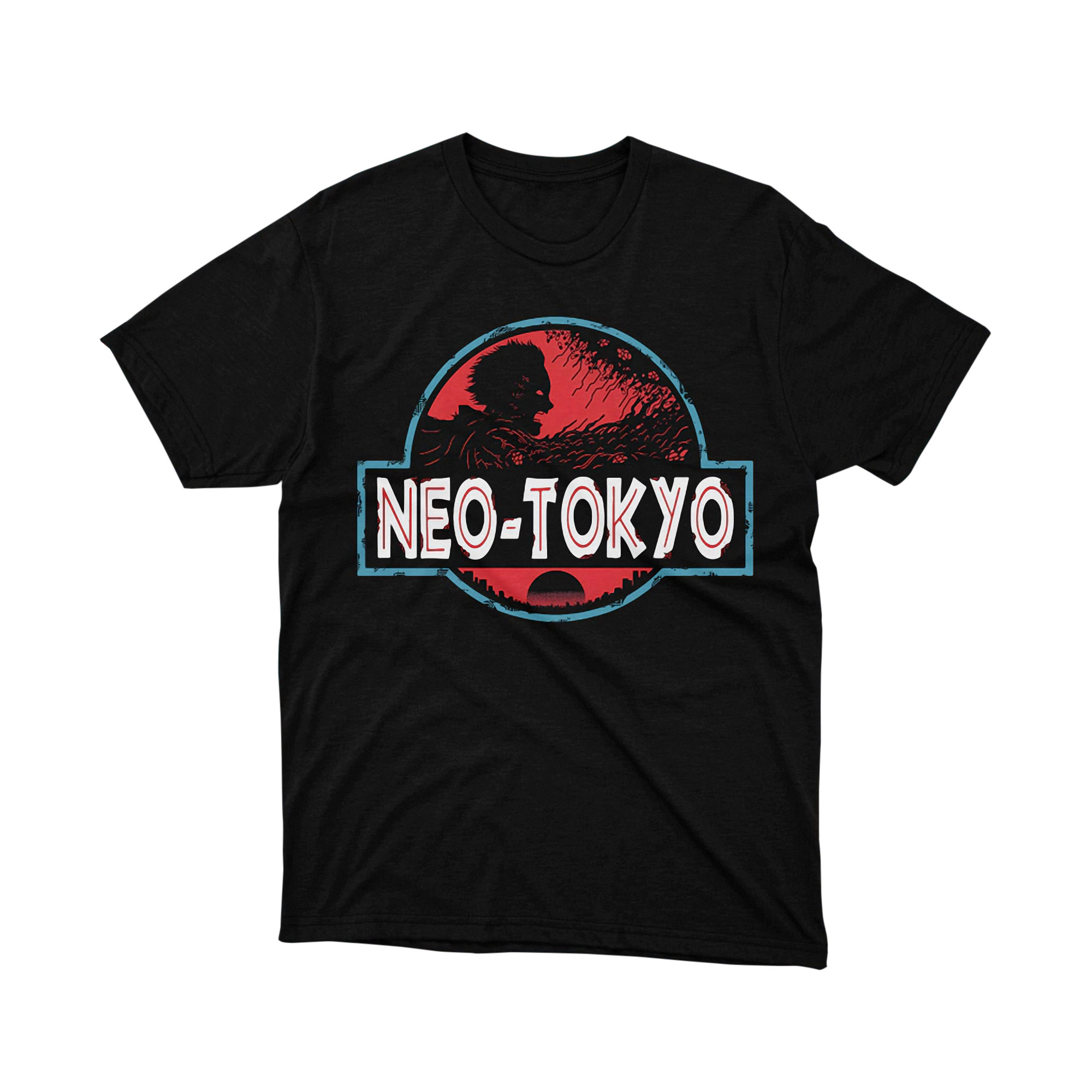 Neo Tokyo Dinosaur Logo Parody T-Shirt, Akira Inspired Anime Art Japanese Retro Movie Gift Tee