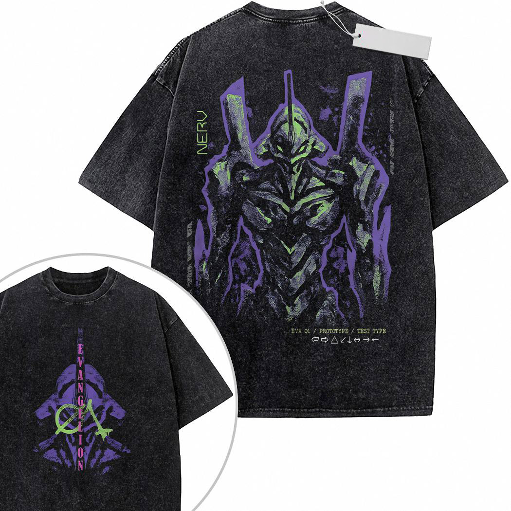 Neon Genesis Evangelion Shirt, Anime Shirt, Vintage T-Shirt 2-Sided 856246_parent