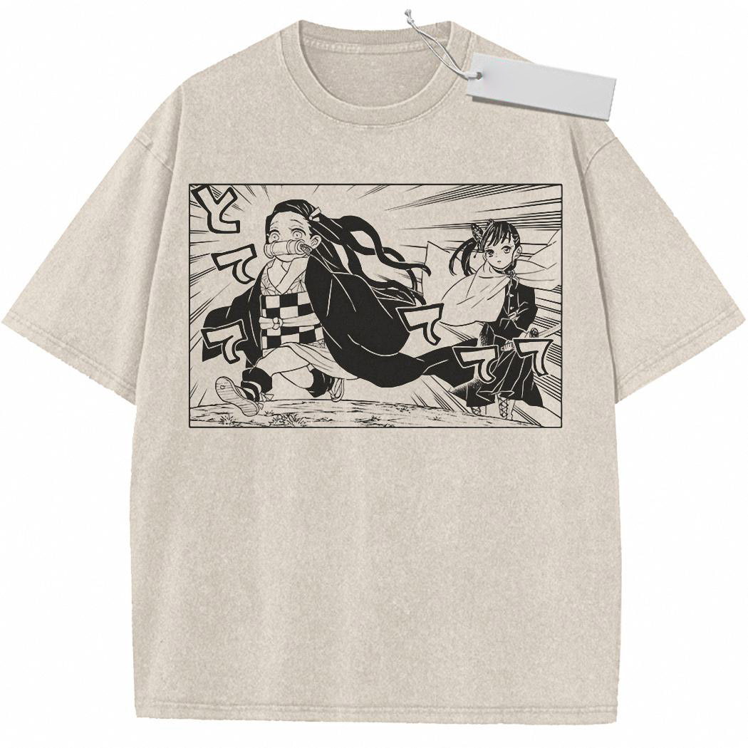 Nezuko vs Kanao Shirt, Demon Slayer Shirt, Anime Shirt, Vintage T Shirt 4