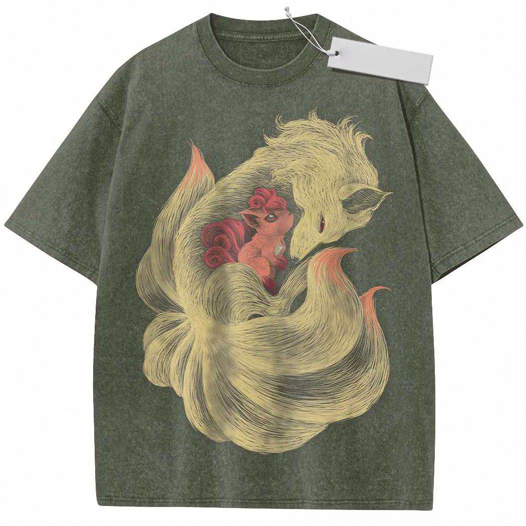 Ninetales Shirt, Vulpix Shirt, Pokemon shirt, Anime Shirt, Vintage T Shirt 1