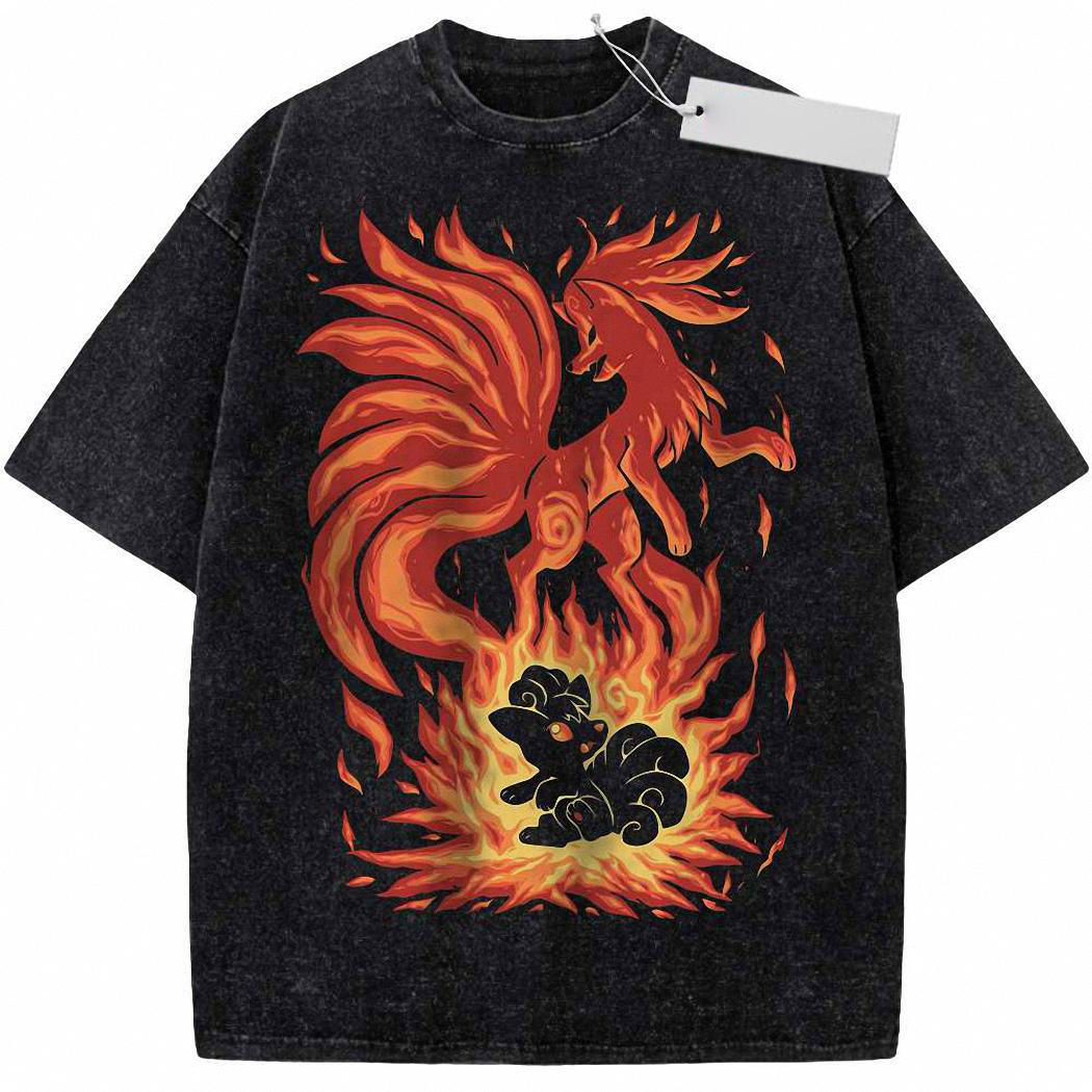 Ninetales Shirt, Vulpix Shirt, Pokemon shirt, Anime Shirt, Vintage Tee 3