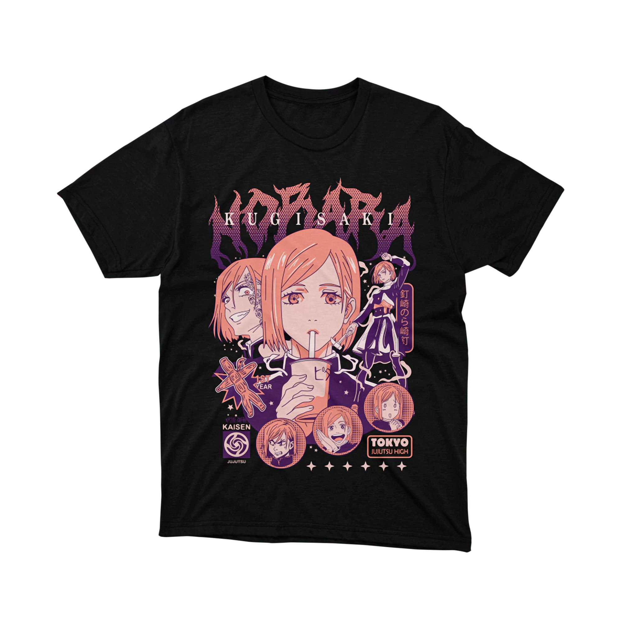 Nobara Kugisaki Chibi Art Jujutsu Kaisen Bubble Tea Anime T Shirt