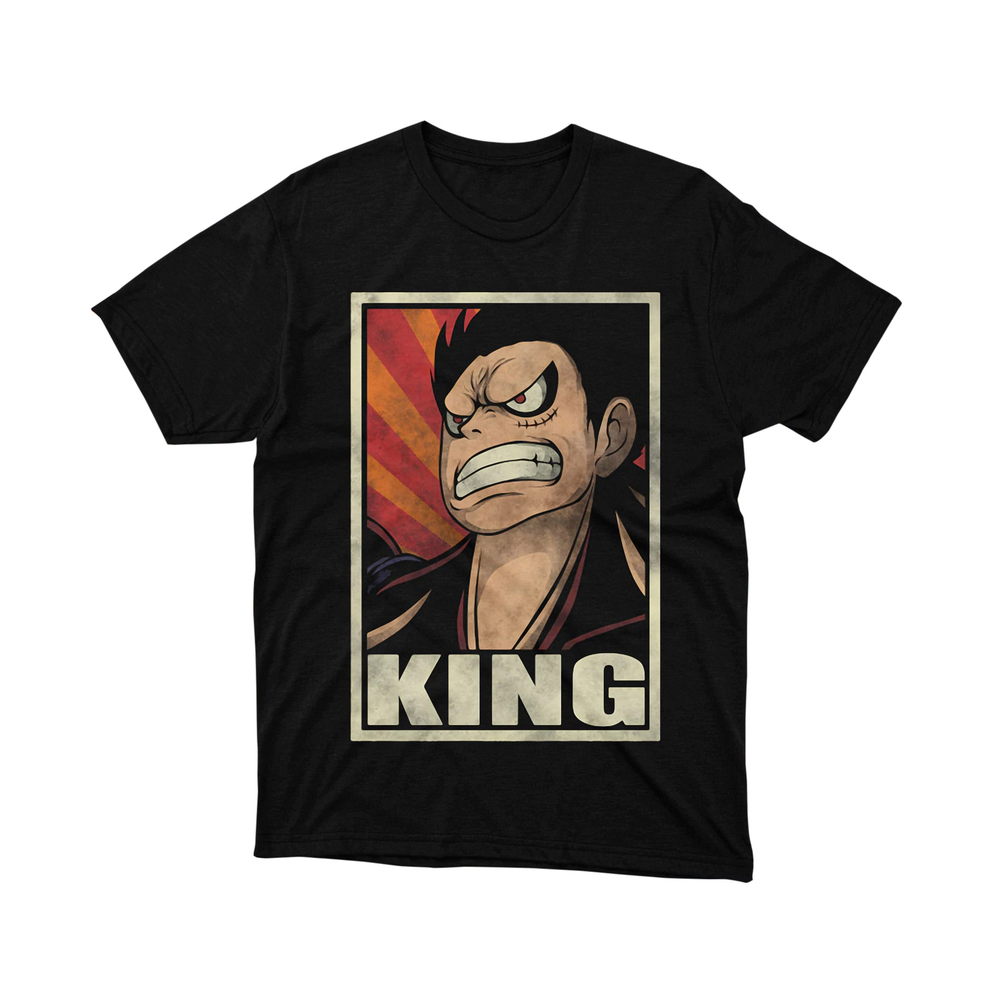 One Piece Monkey D Luffy King Grumpy Face T Shirt