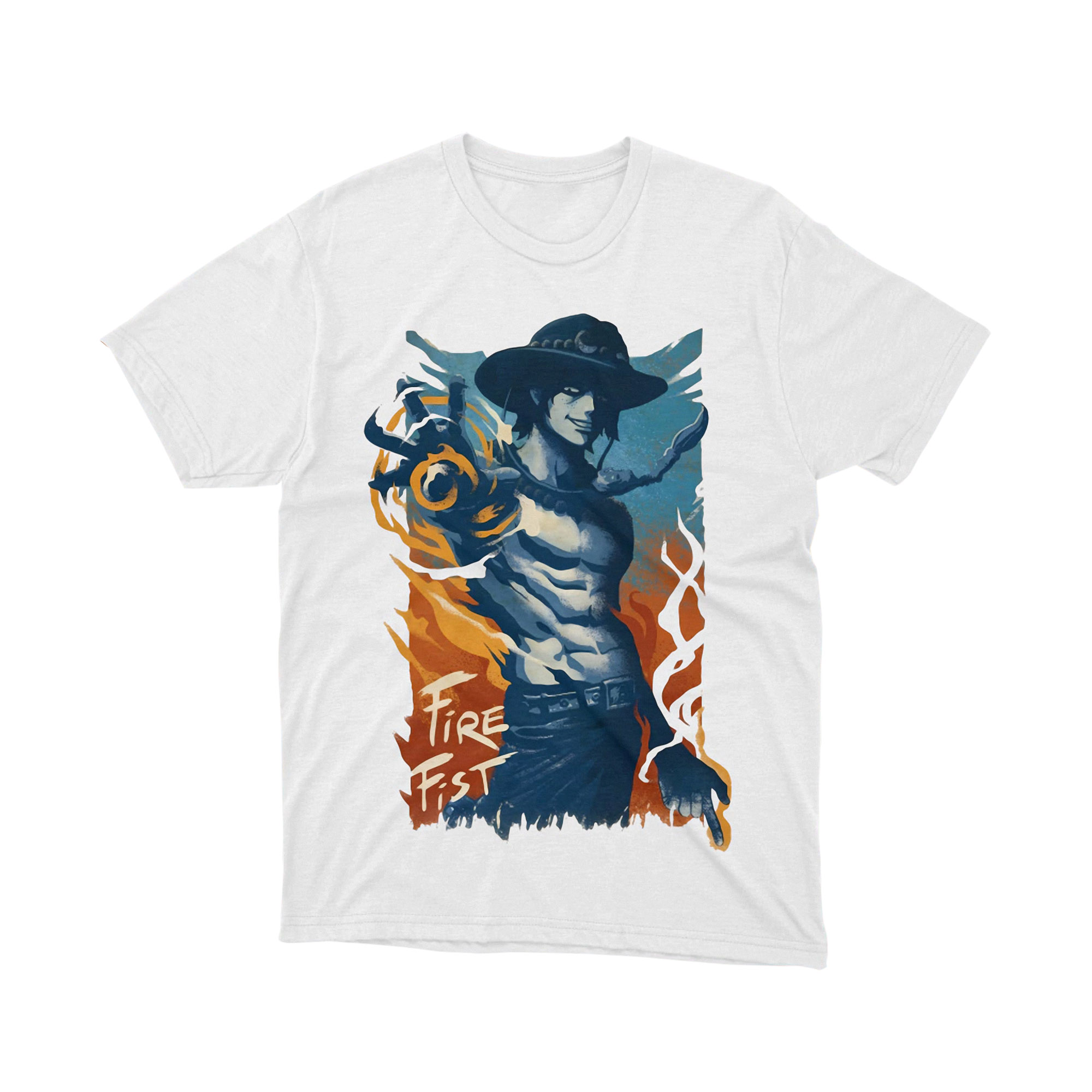 One Piece Portgas D Ace Fire Fist Anime Art T Shirt