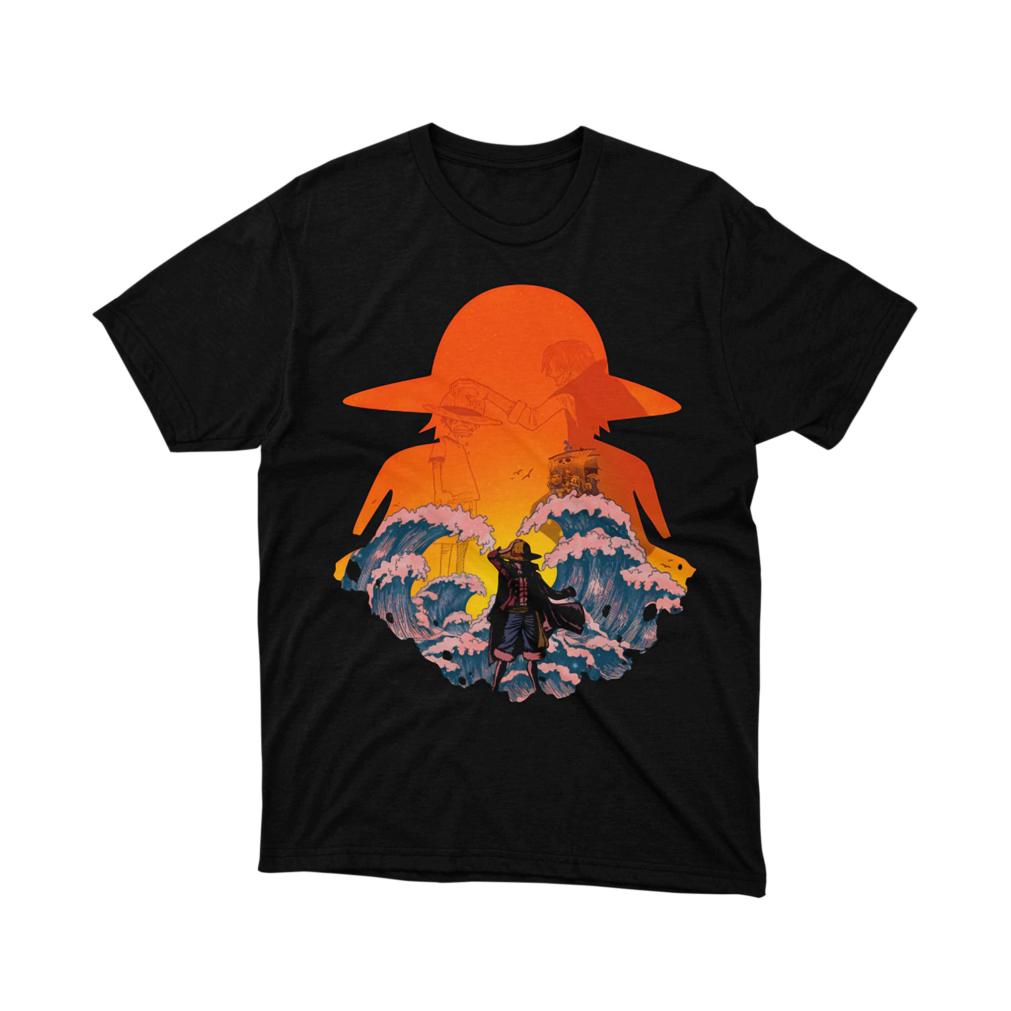 One Piece Portgas D Ace Marineford War Silhouette T Shirt