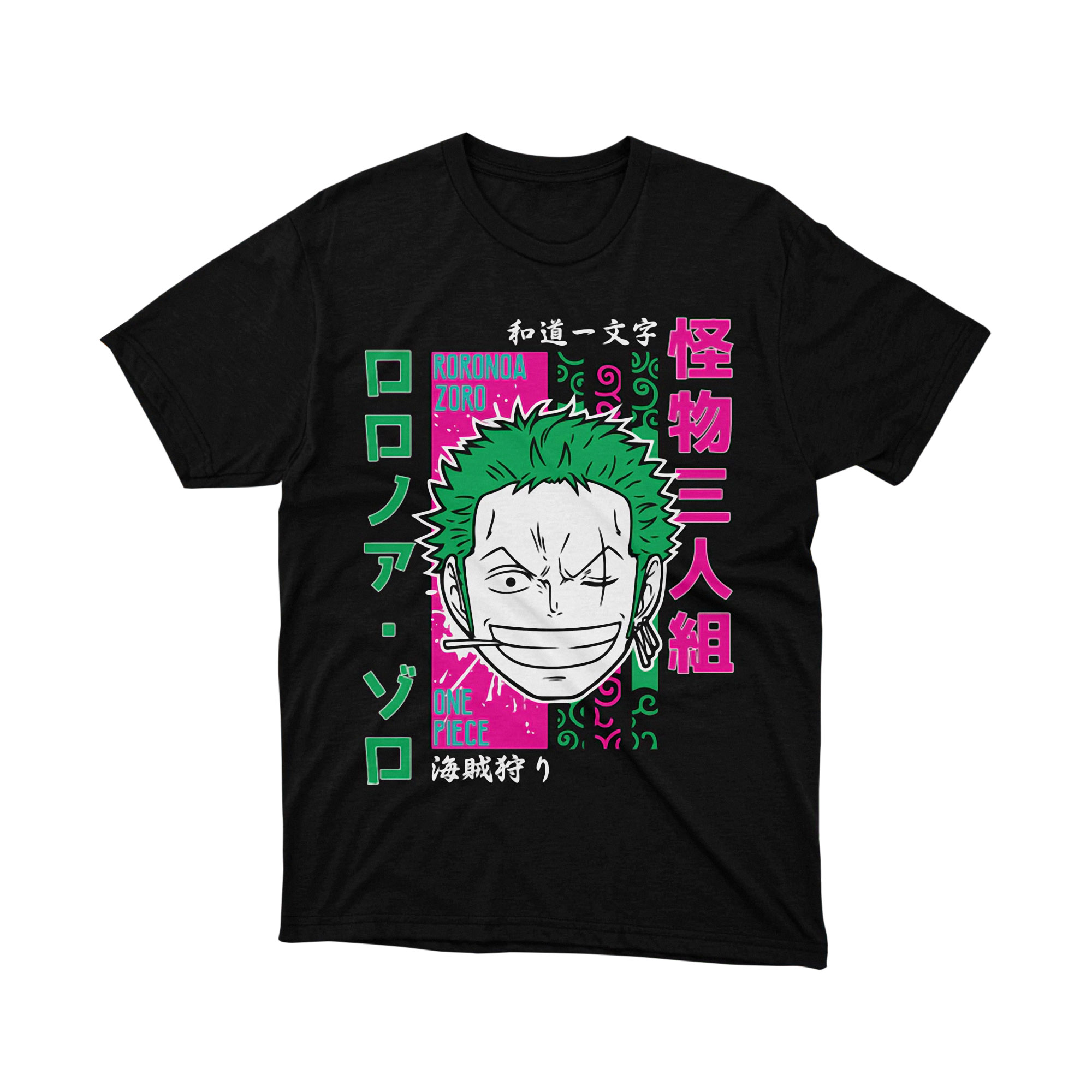 One Piece Roronoa Zoro Monster Trio Wado Ichimonji T Shirt