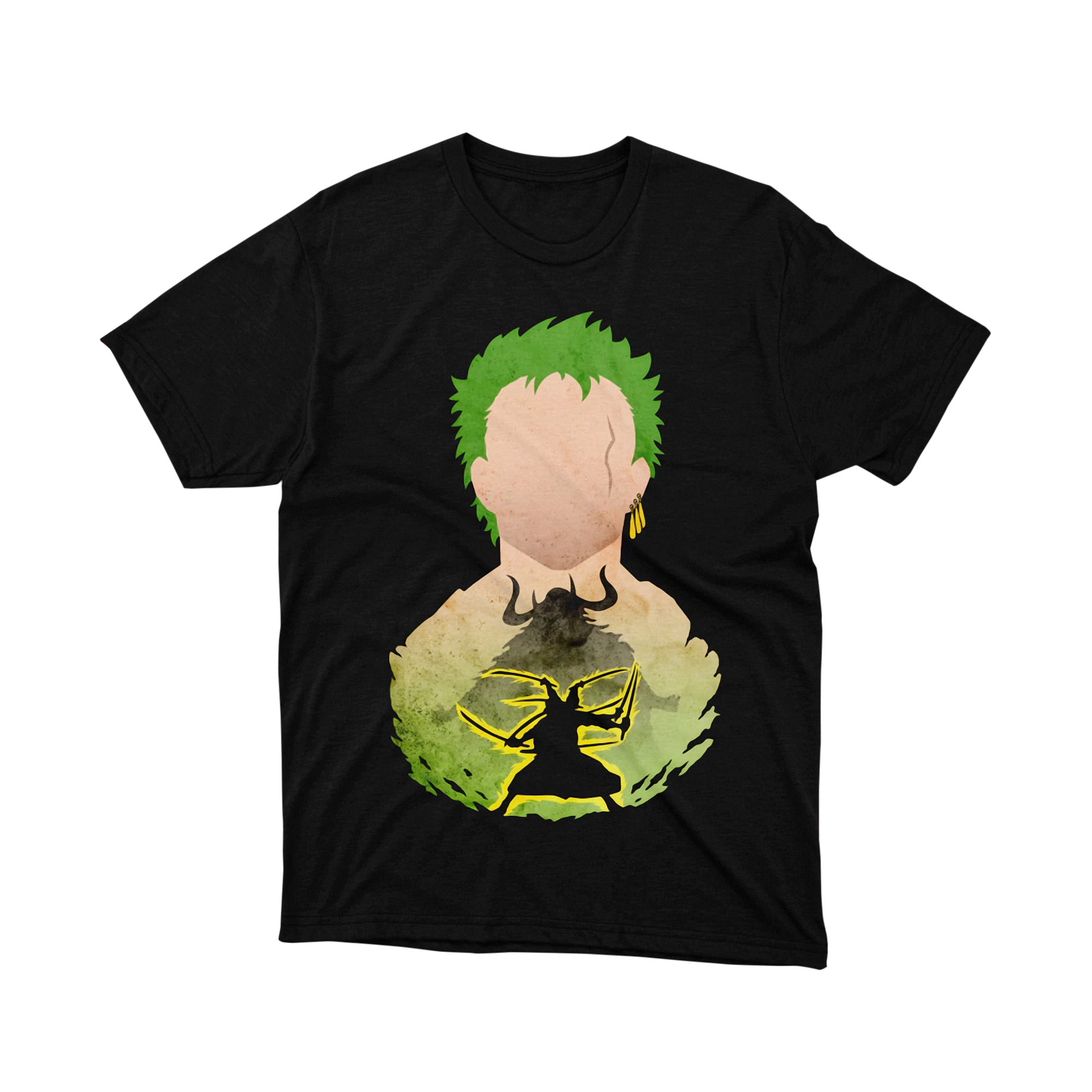 One Piece Roronoa Zoro Pirate Hunter Silhouette T Shirt