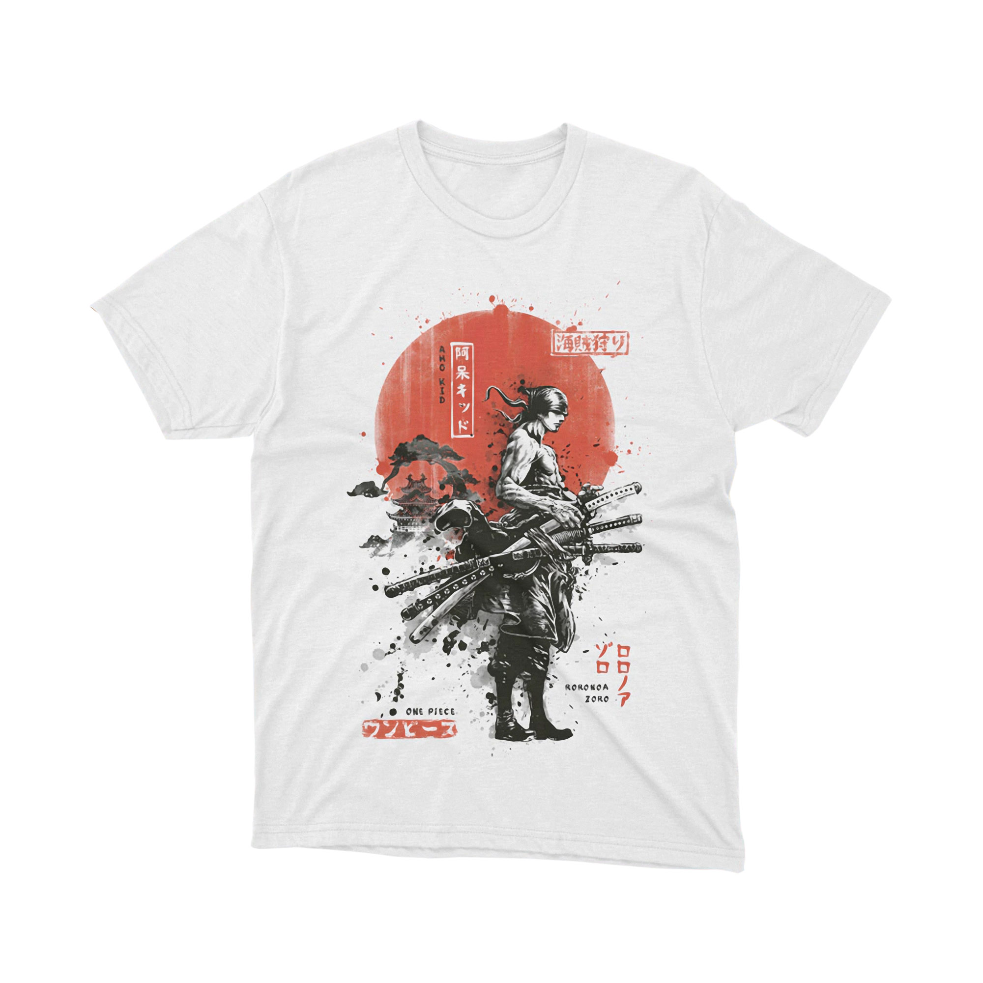 One Piece Roronoa Zoro Samurai Three Swords T Shirt