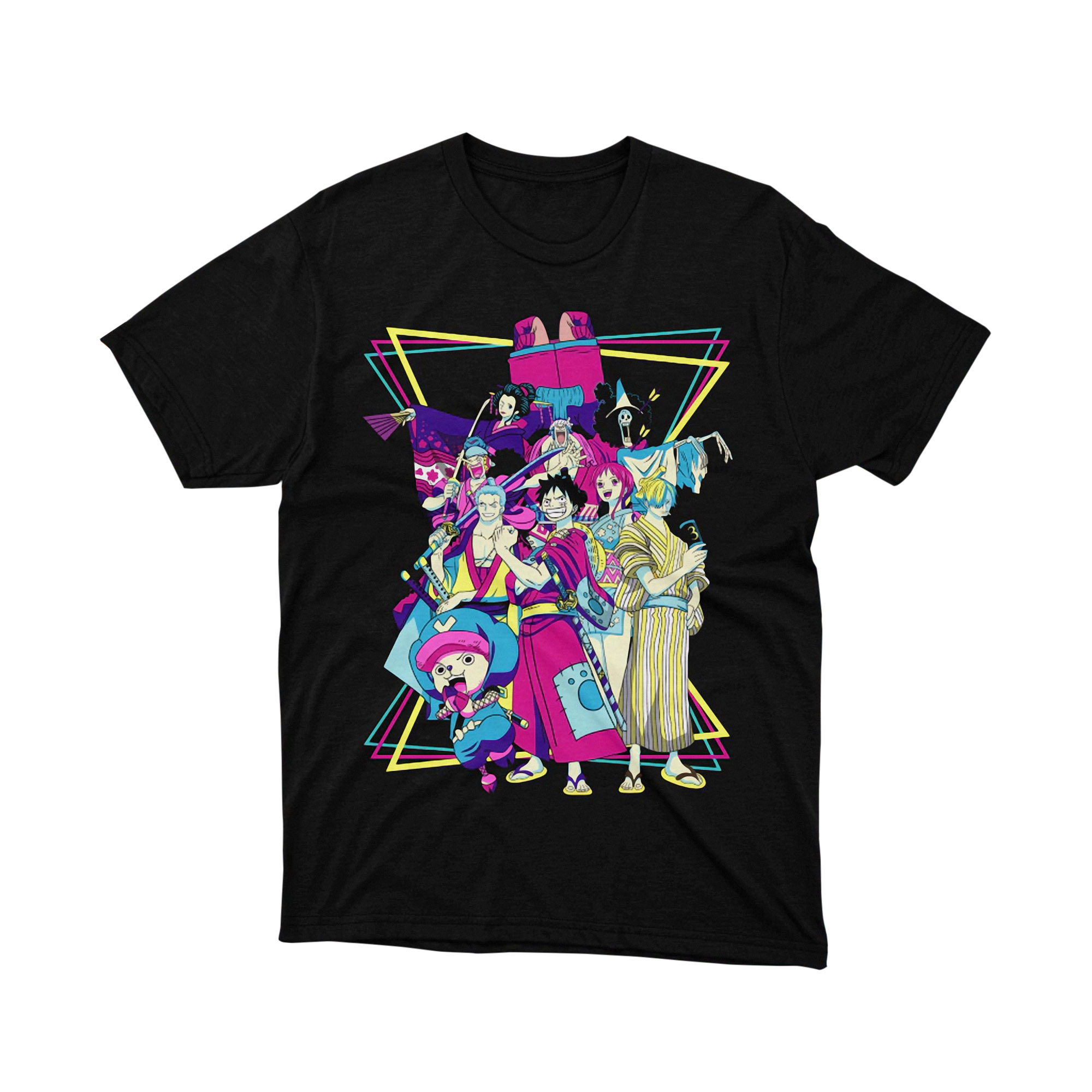 One Piece Straw Hat Pirates Wano Arc Neon T Shirt