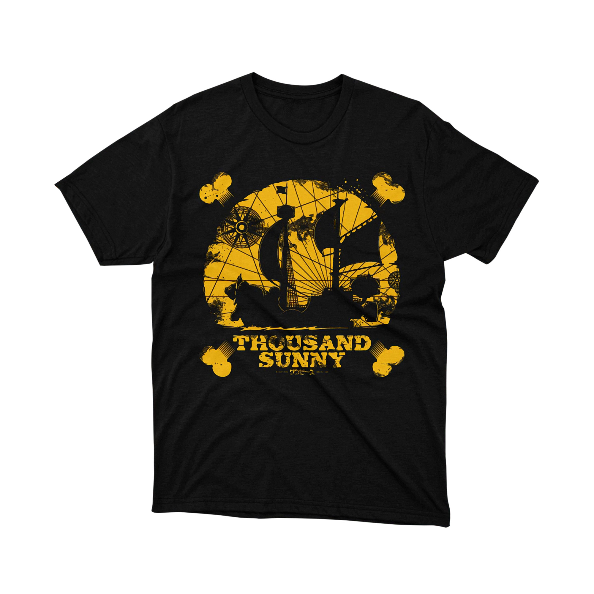 One Piece Thousand Sunny Pirate Ship Jolly Roger T Shirt