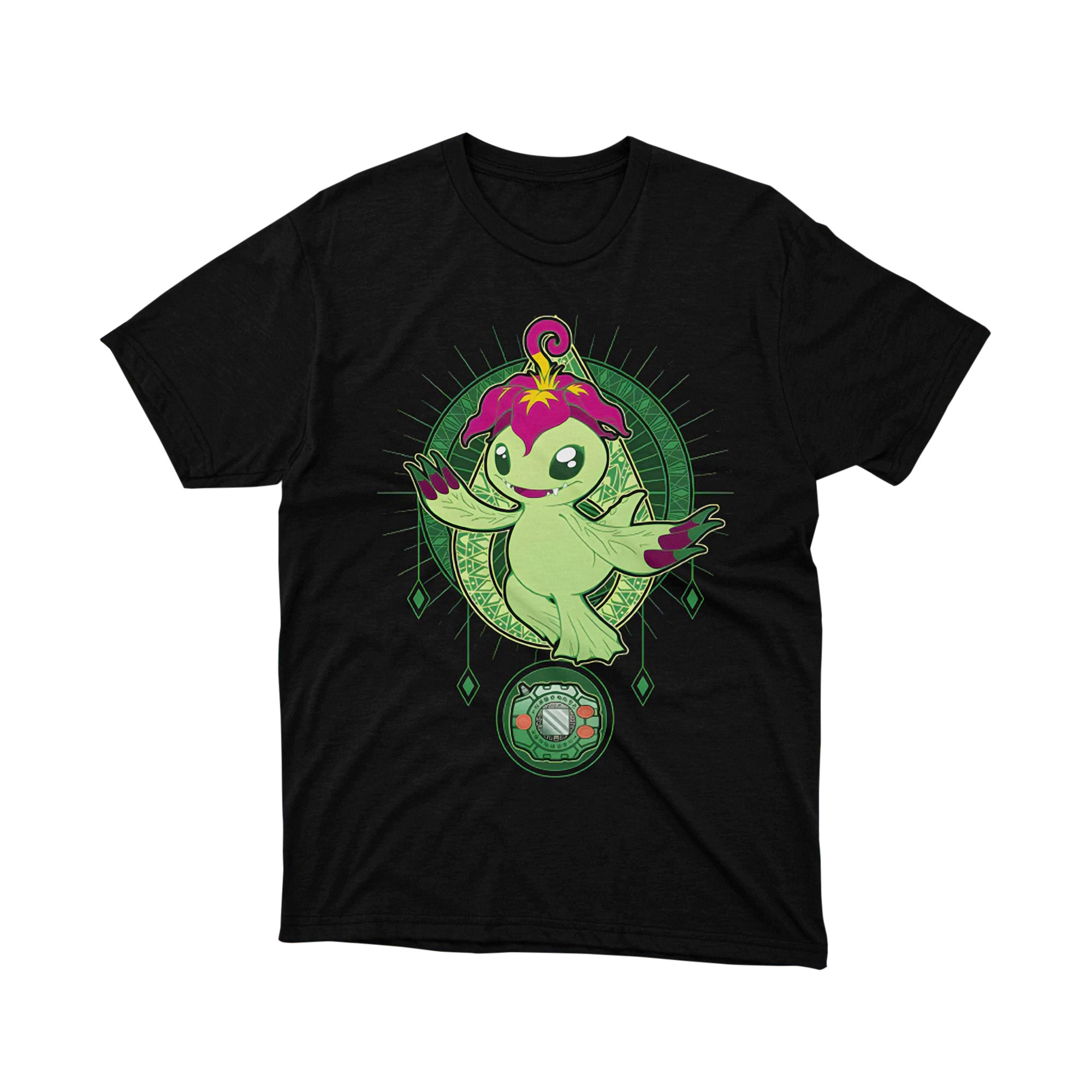 Palmon Digimon Adventure Crest Anime T Shirt Plant Digital Monster Japanese Graphic
