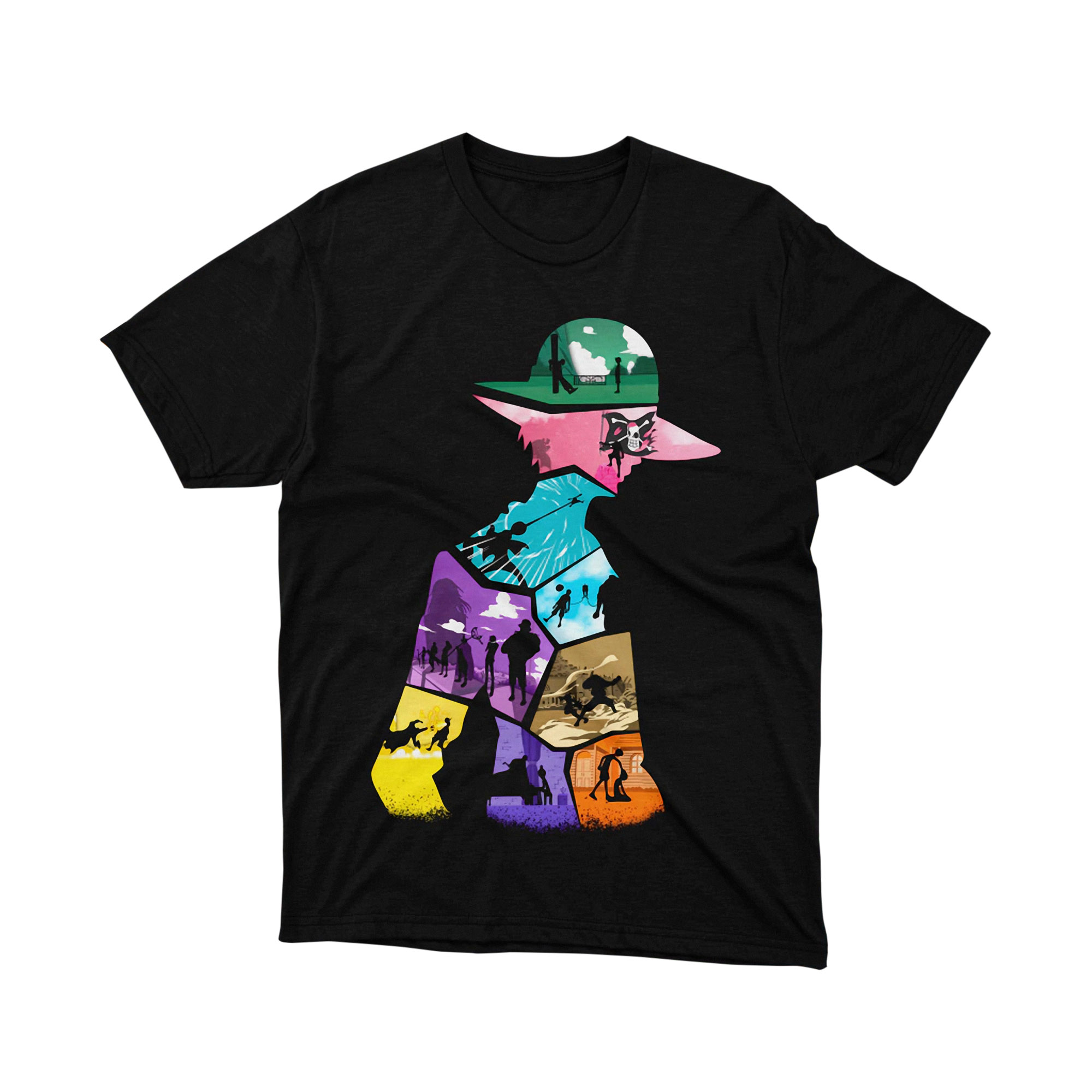 Pirate Luffy T Shirt, Anime Graphic Tee for Men and Women, Straw Hat Pirate Crew Shirt, Japanese Manga Style Tee Gift