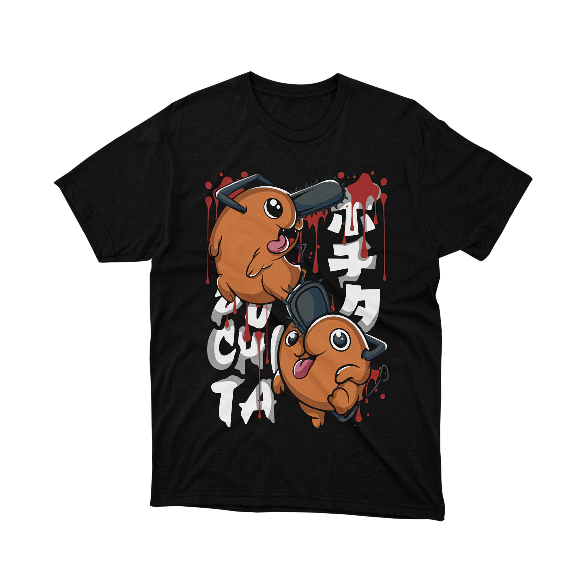 Pochita Chainsaw Man Cute Tee Unisex Anime Graphic Shirt Japanese Cartoon Gift for Fans